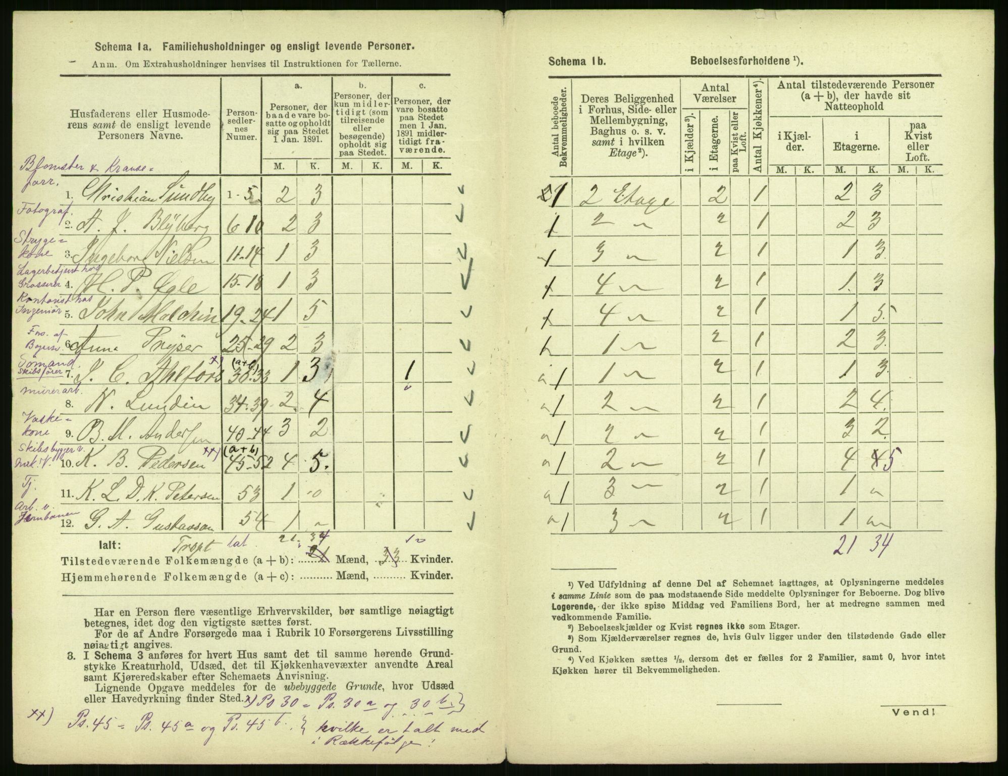 RA, 1891 census for 0301 Kristiania, 1891, p. 24667