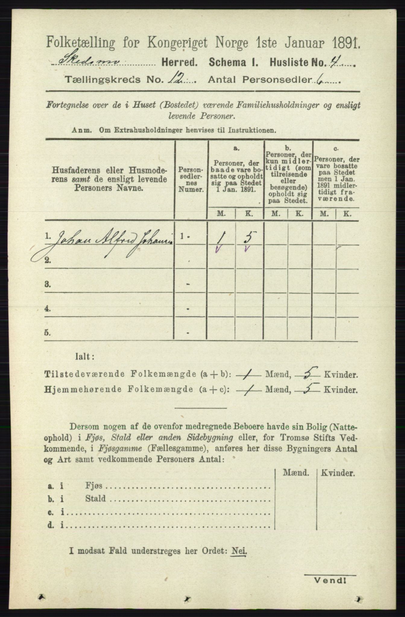 RA, 1891 census for 0231 Skedsmo, 1891, p. 6692