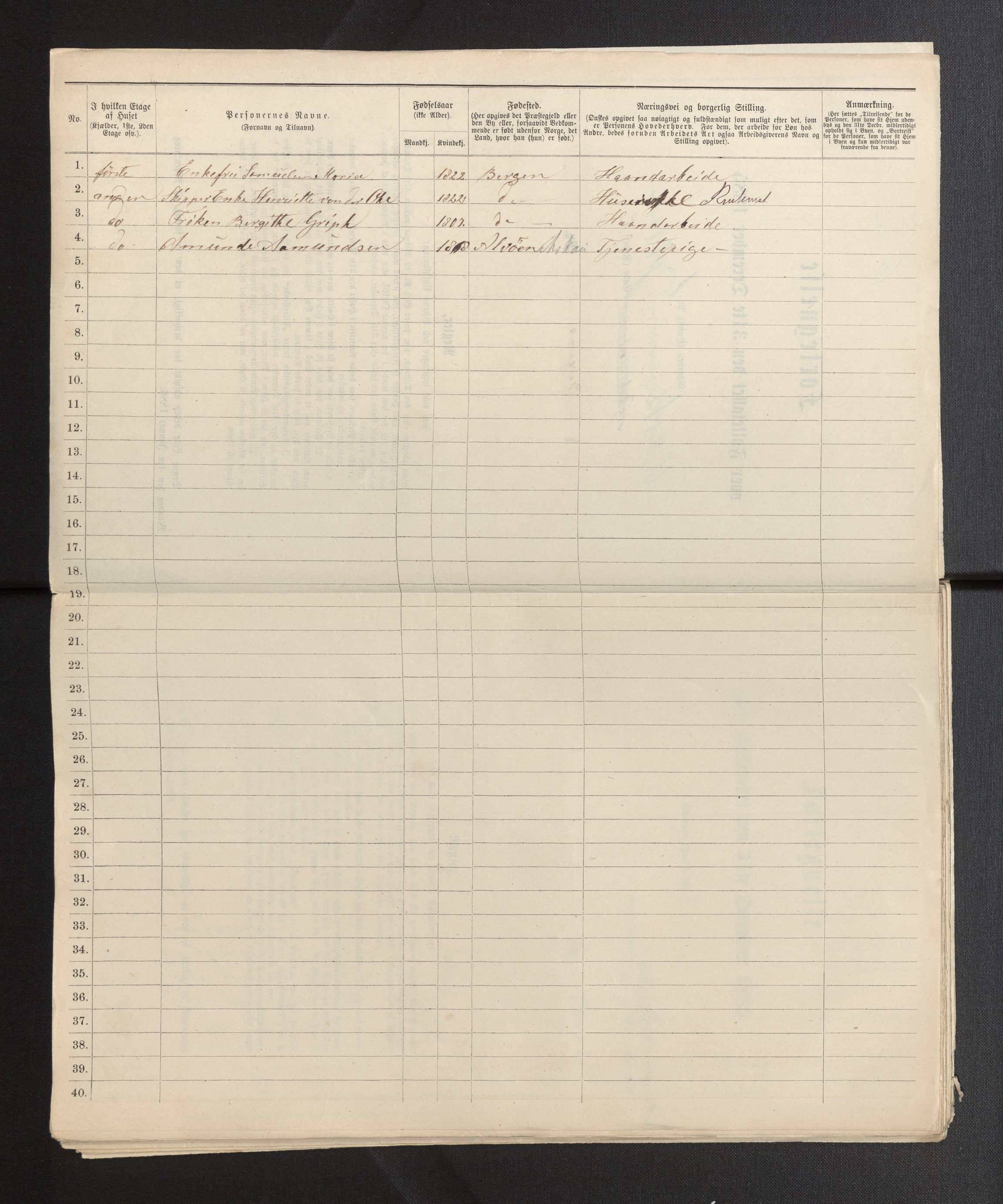 SAB, 1885 census for 1301 Bergen, 1885, p. 3720