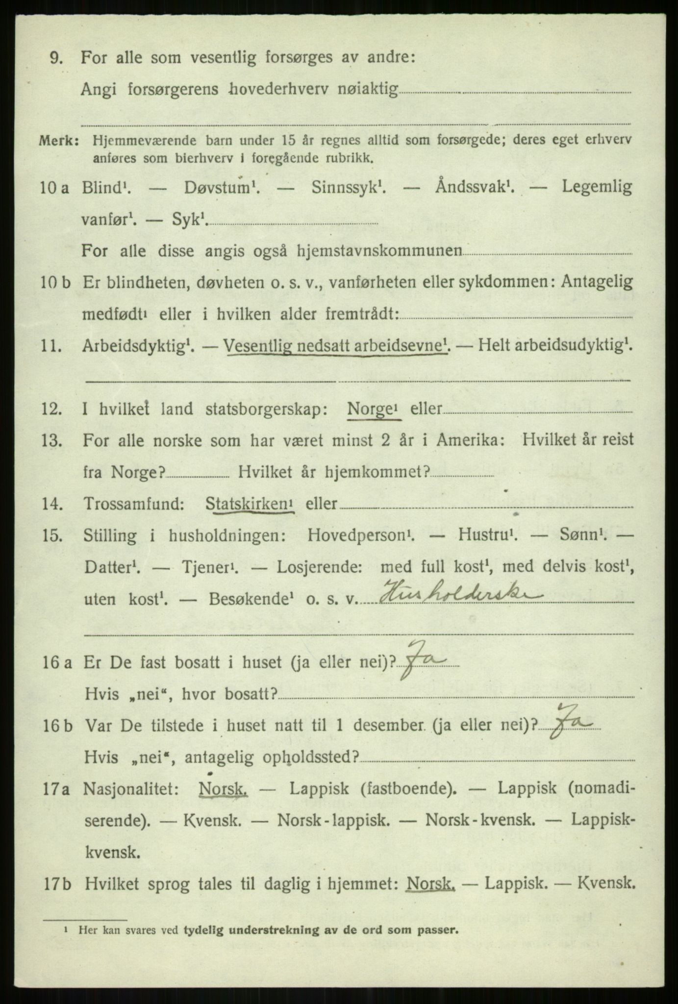 SATØ, 1920 census for Bardu, 1920, p. 2368