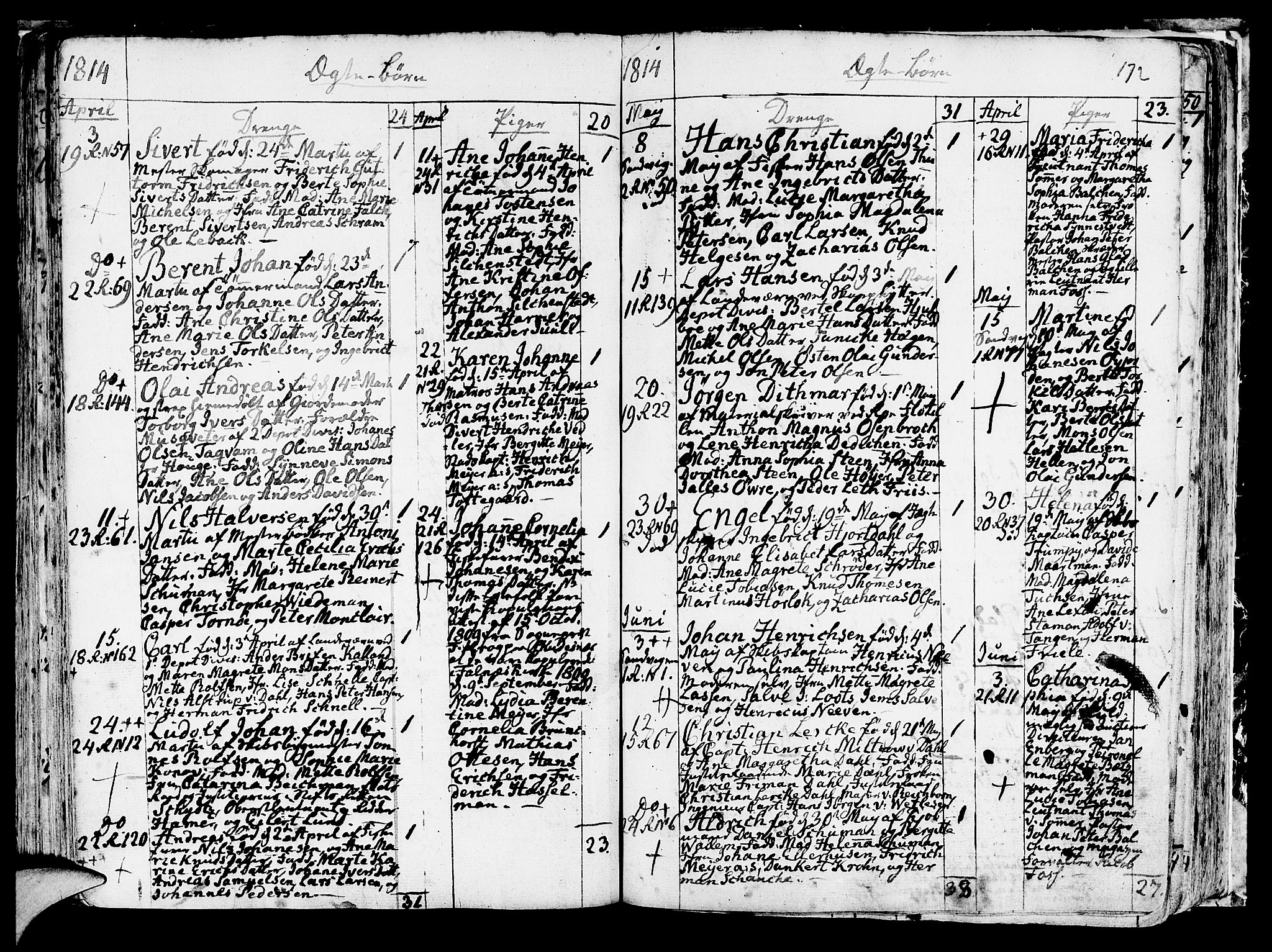 Korskirken sokneprestembete, SAB/A-76101/H/Haa/L0006: Parish register (official) no. A 6, 1790-1820, p. 172
