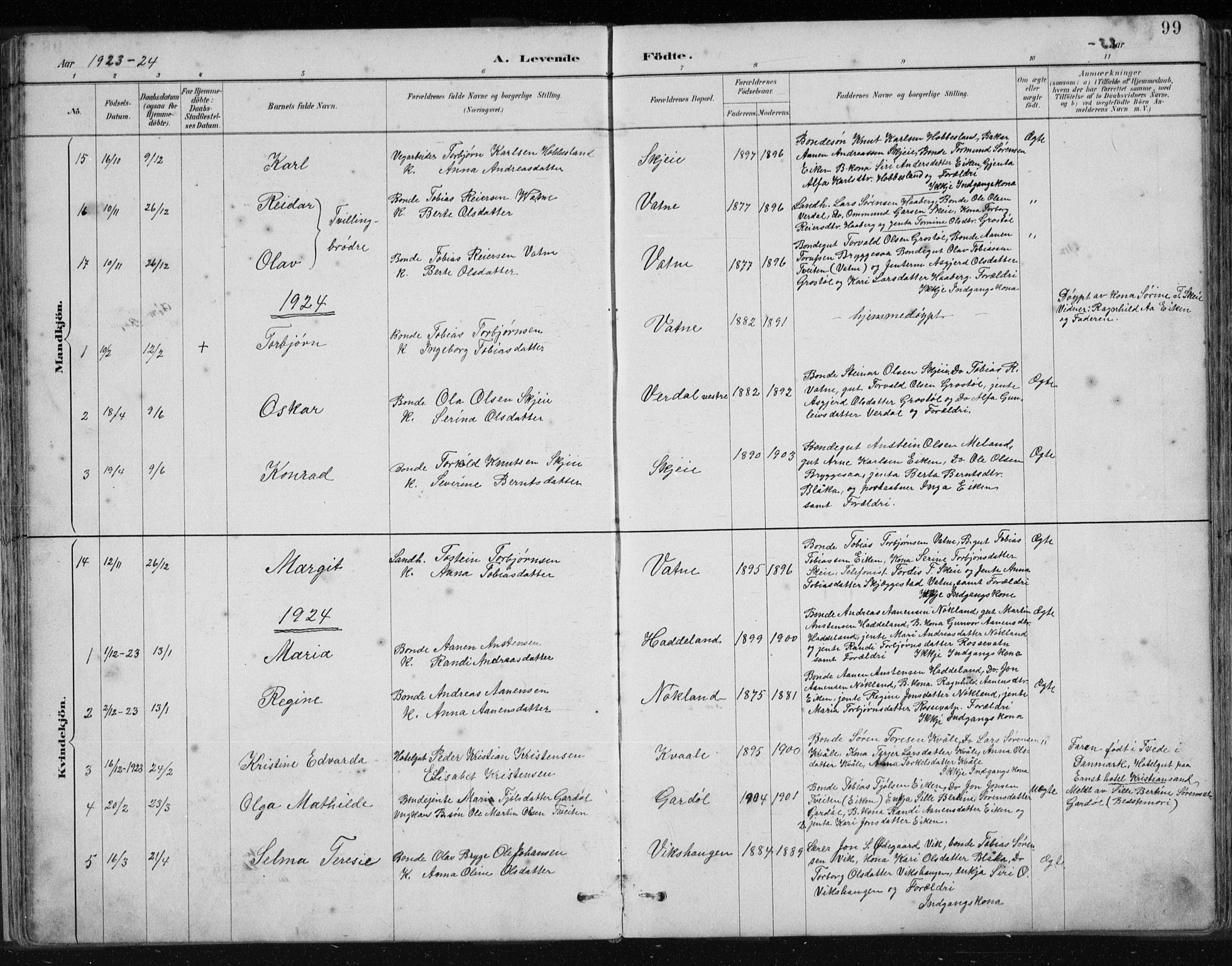 Hægebostad sokneprestkontor, SAK/1111-0024/F/Fb/Fbb/L0003: Parish register (copy) no. B 3, 1887-1937, p. 99
