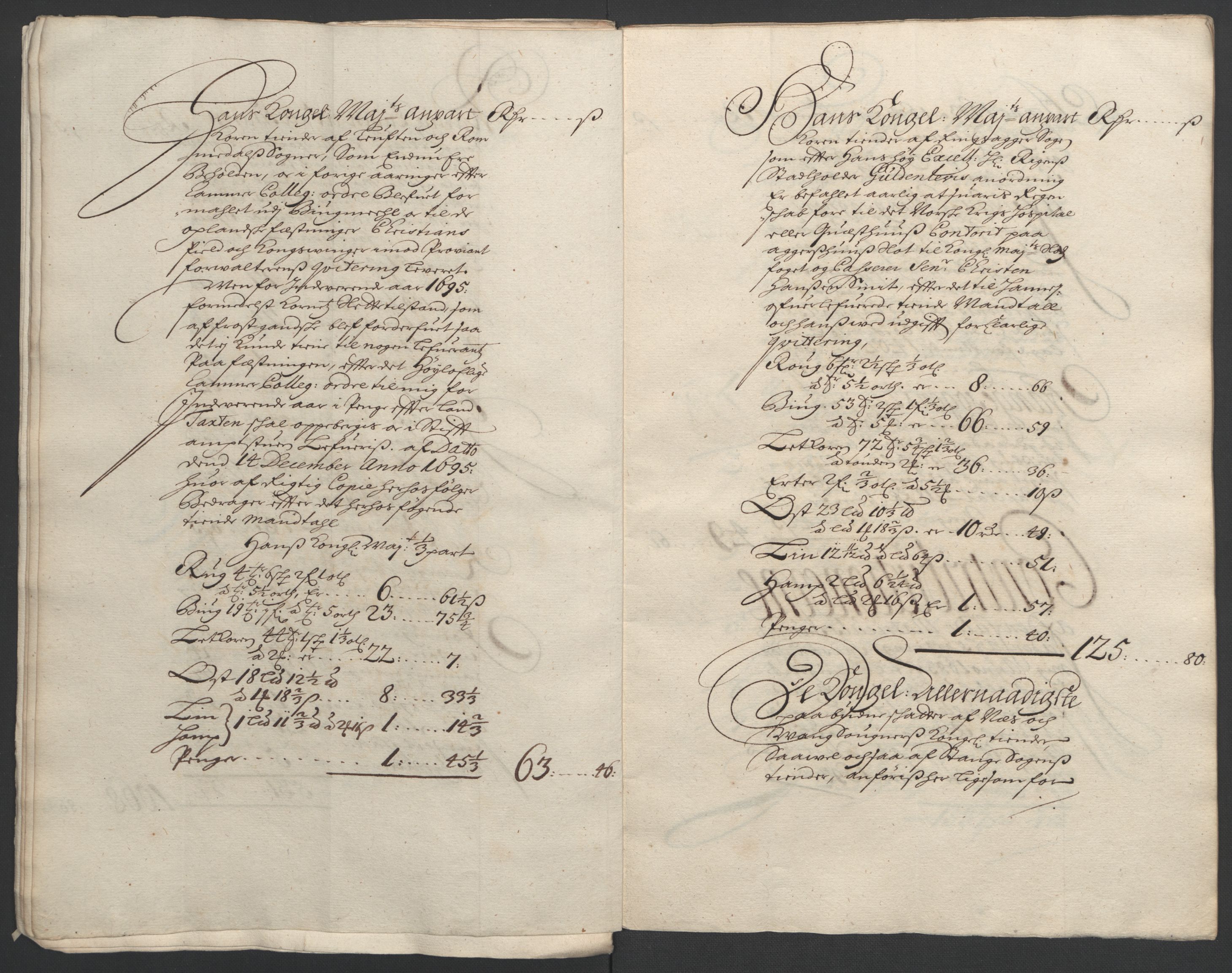 Rentekammeret inntil 1814, Reviderte regnskaper, Fogderegnskap, AV/RA-EA-4092/R16/L1036: Fogderegnskap Hedmark, 1695-1696, p. 13