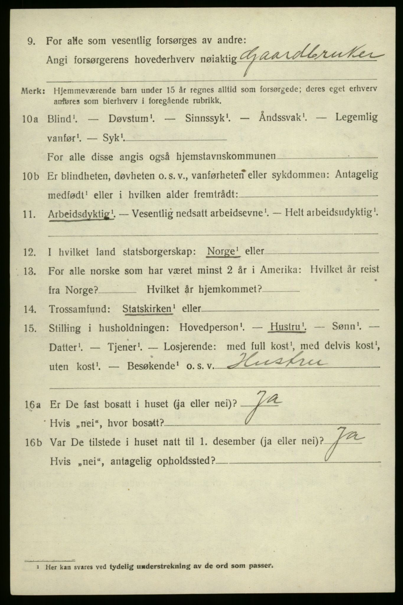 SAB, 1920 census for Innvik, 1920, p. 3434