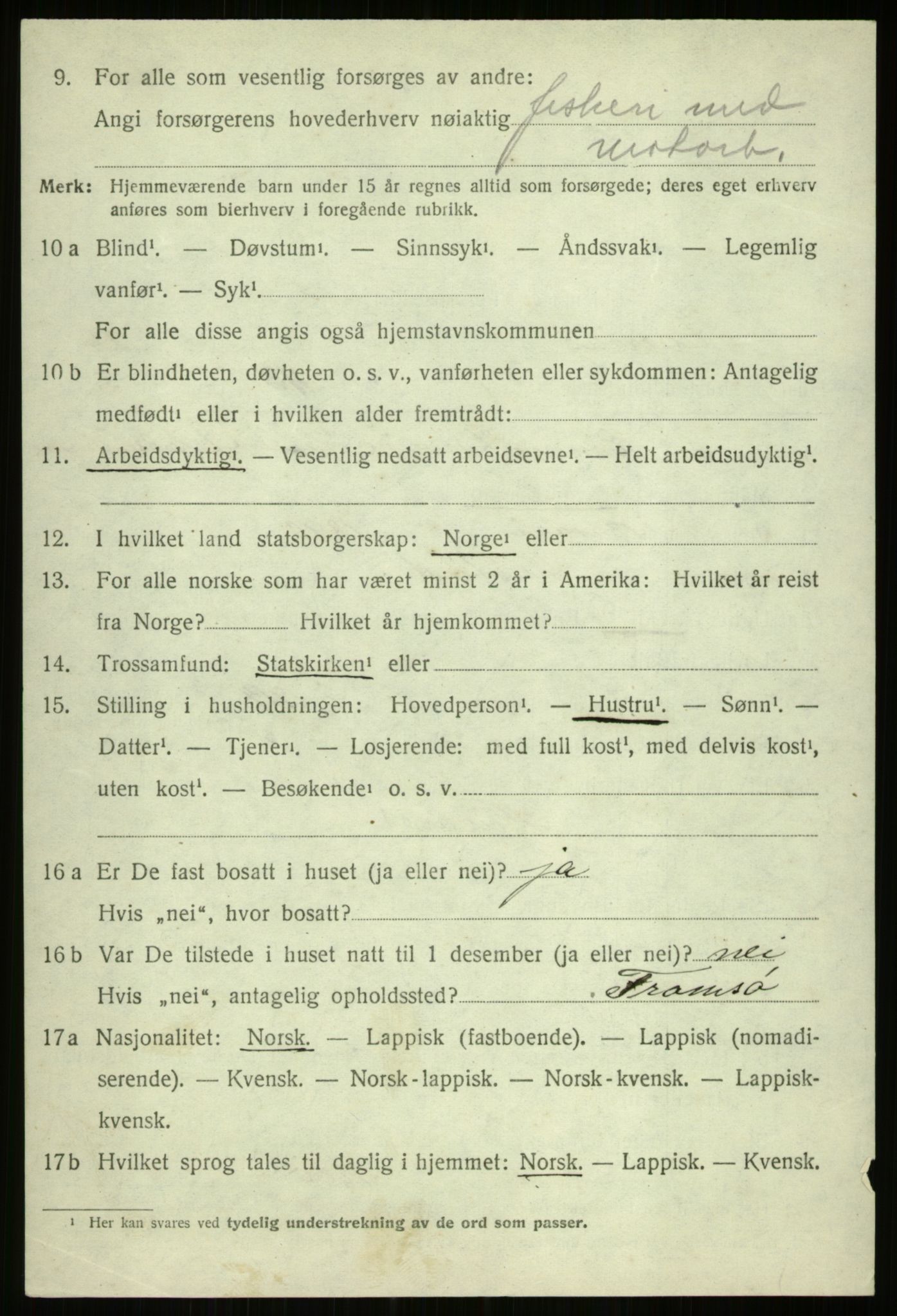 SATØ, 1920 census for Ibestad, 1920, p. 13650