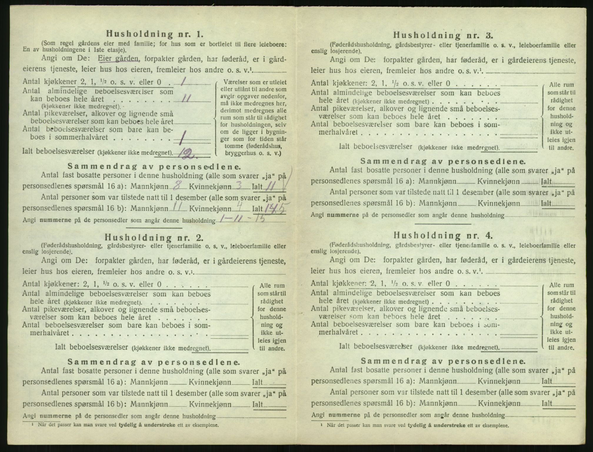 SAK, 1920 census for Vegårshei, 1920, p. 193