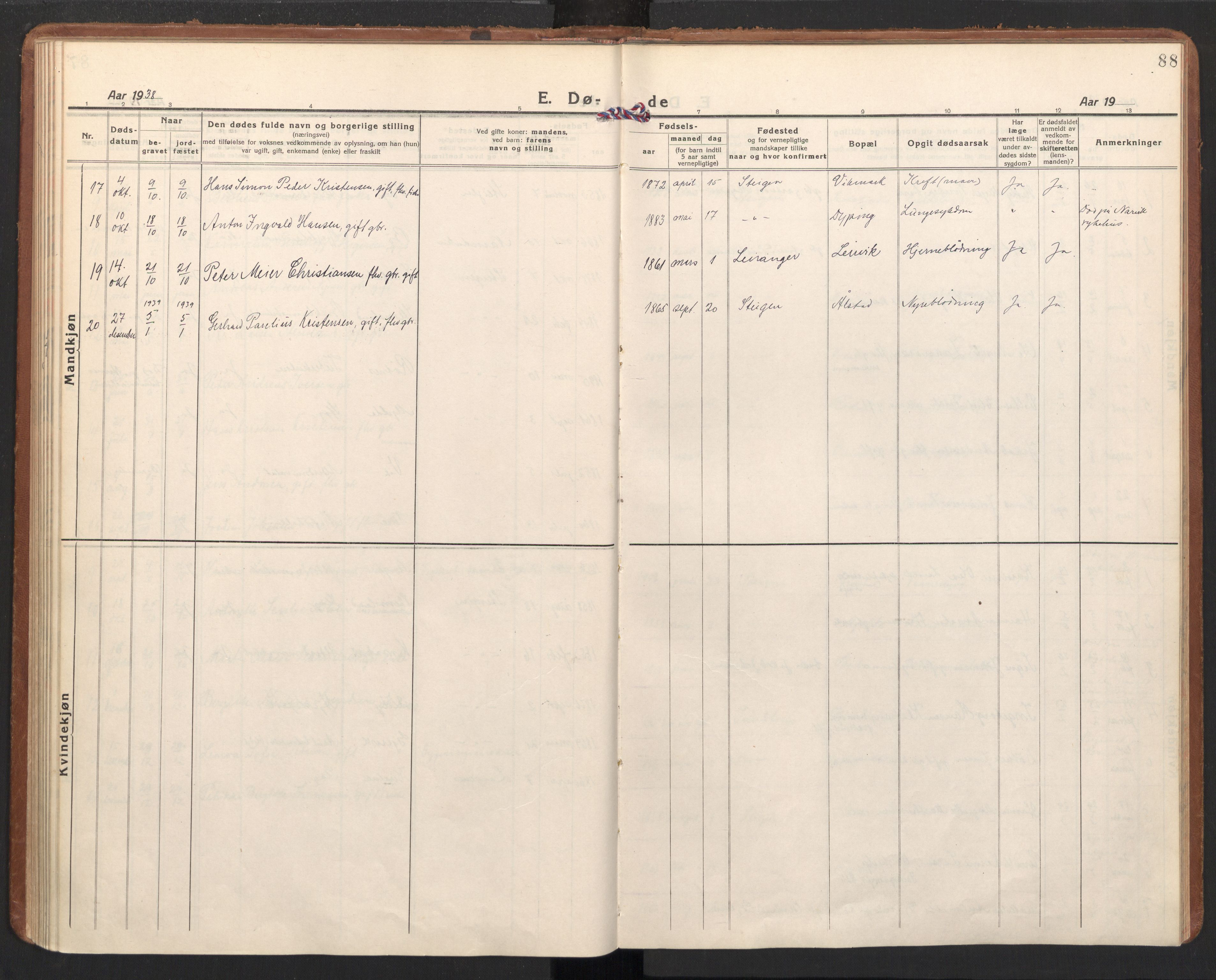 Ministerialprotokoller, klokkerbøker og fødselsregistre - Nordland, SAT/A-1459/855/L0809: Parish register (official) no. 855A18, 1921-1939, p. 88