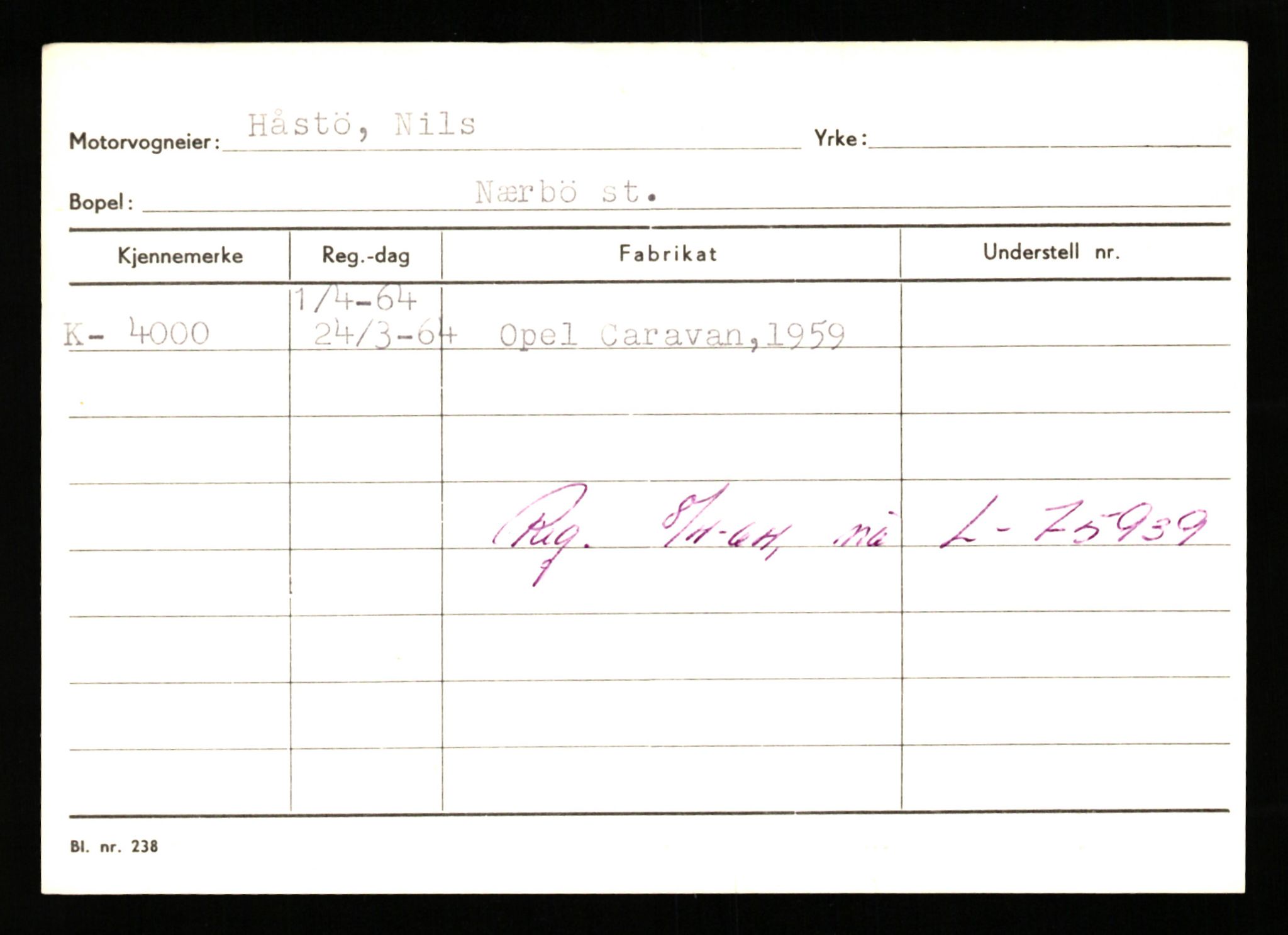 Stavanger trafikkstasjon, AV/SAST-A-101942/0/G/L0001: Registreringsnummer: 0 - 5782, 1930-1971, p. 2463