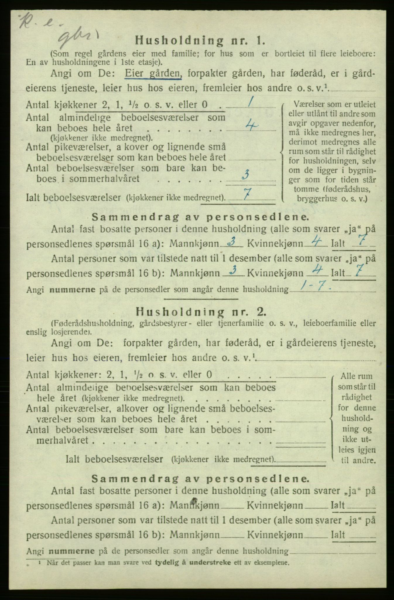 SAB, 1920 census for Kvinnherad, 1920, p. 2820