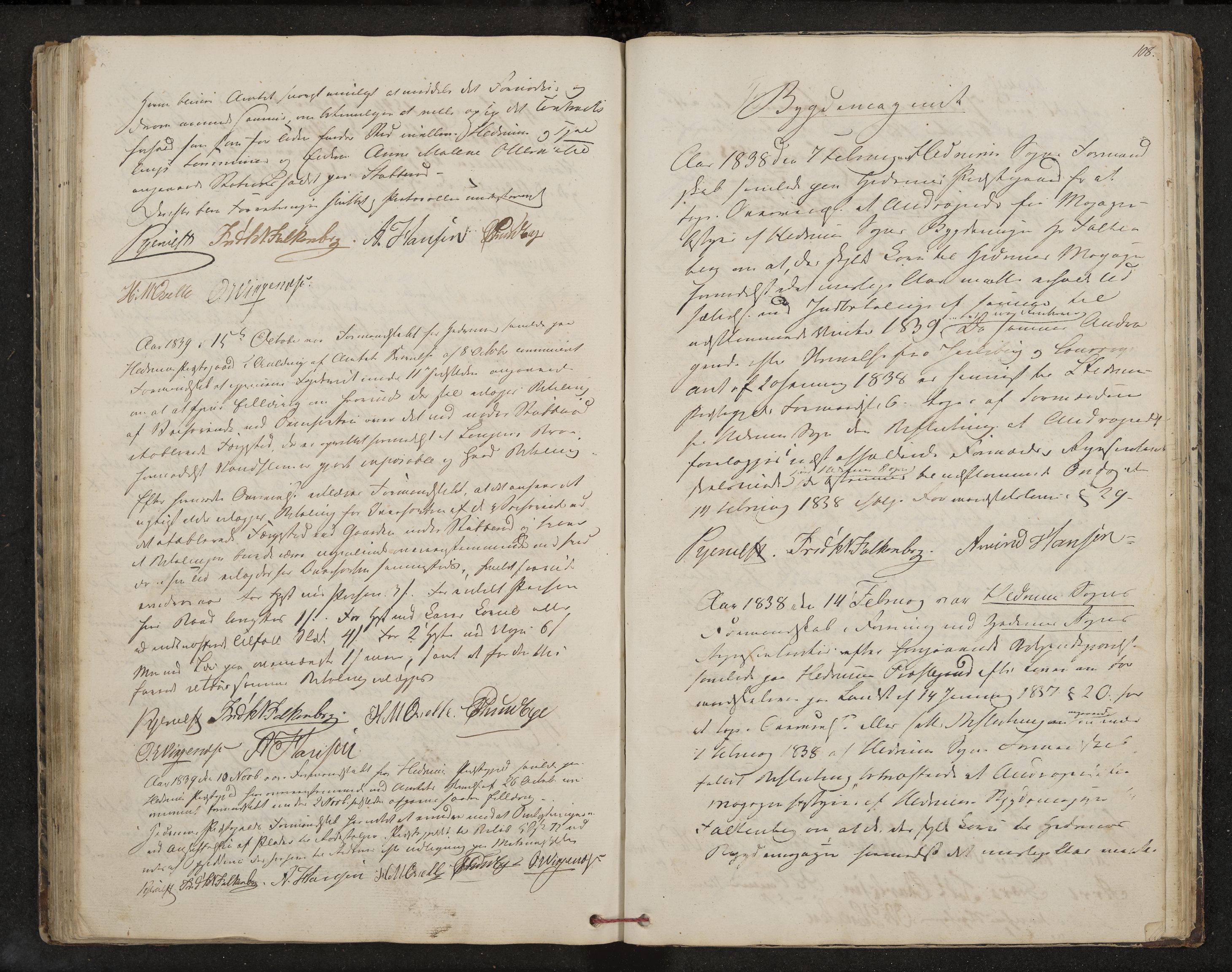 Hedrum formannskap og sentraladministrasjon, IKAK/0727021/A/Aa/L0001: Møtebok med register, 1837-1853, p. 108