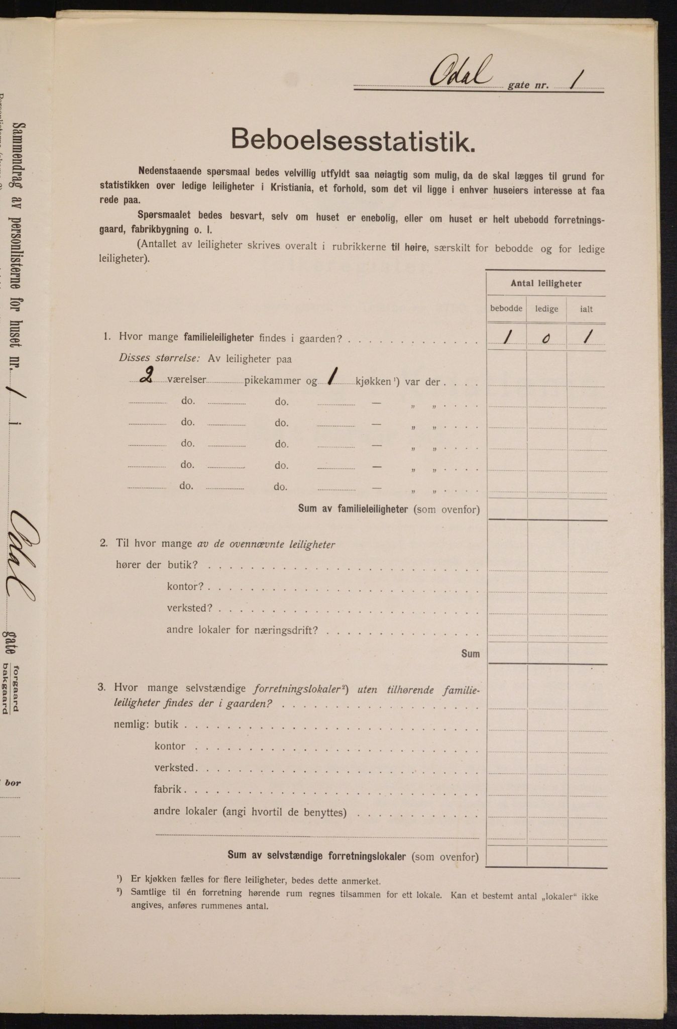 OBA, Municipal Census 1913 for Kristiania, 1913, p. 74484