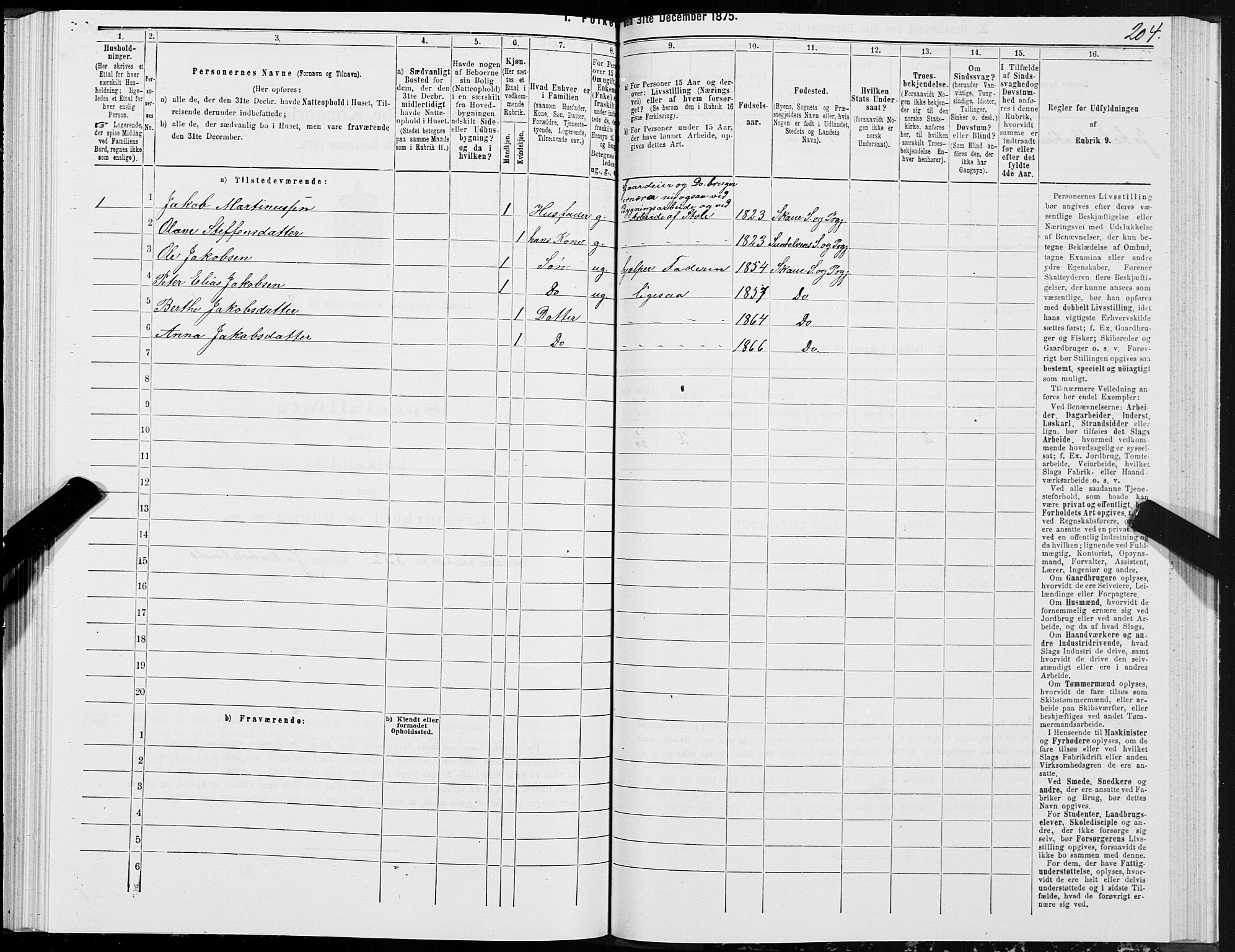 SAT, 1875 census for 1529P Skodje, 1875, p. 2204