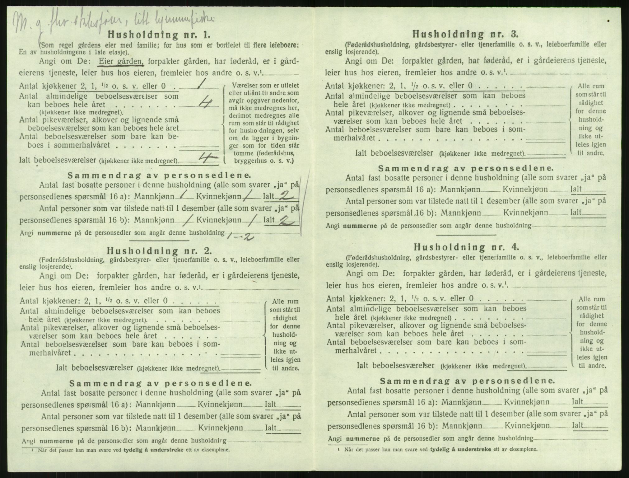 SAK, 1920 census for Flosta, 1920, p. 221