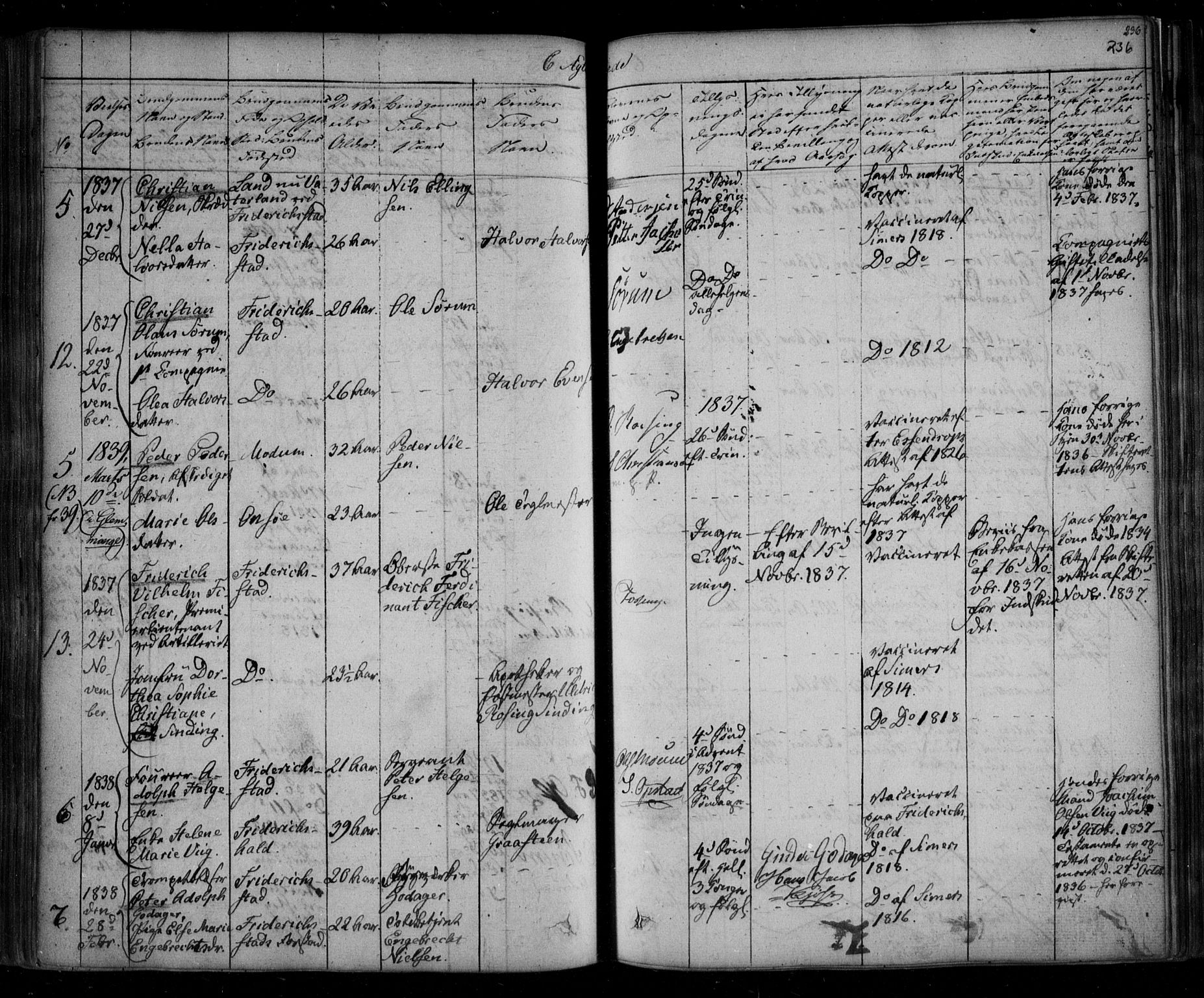 Fredrikstad prestekontor Kirkebøker, AV/SAO-A-11082/F/Fa/L0005: Parish register (official) no. 5, 1835-1856, p. 236