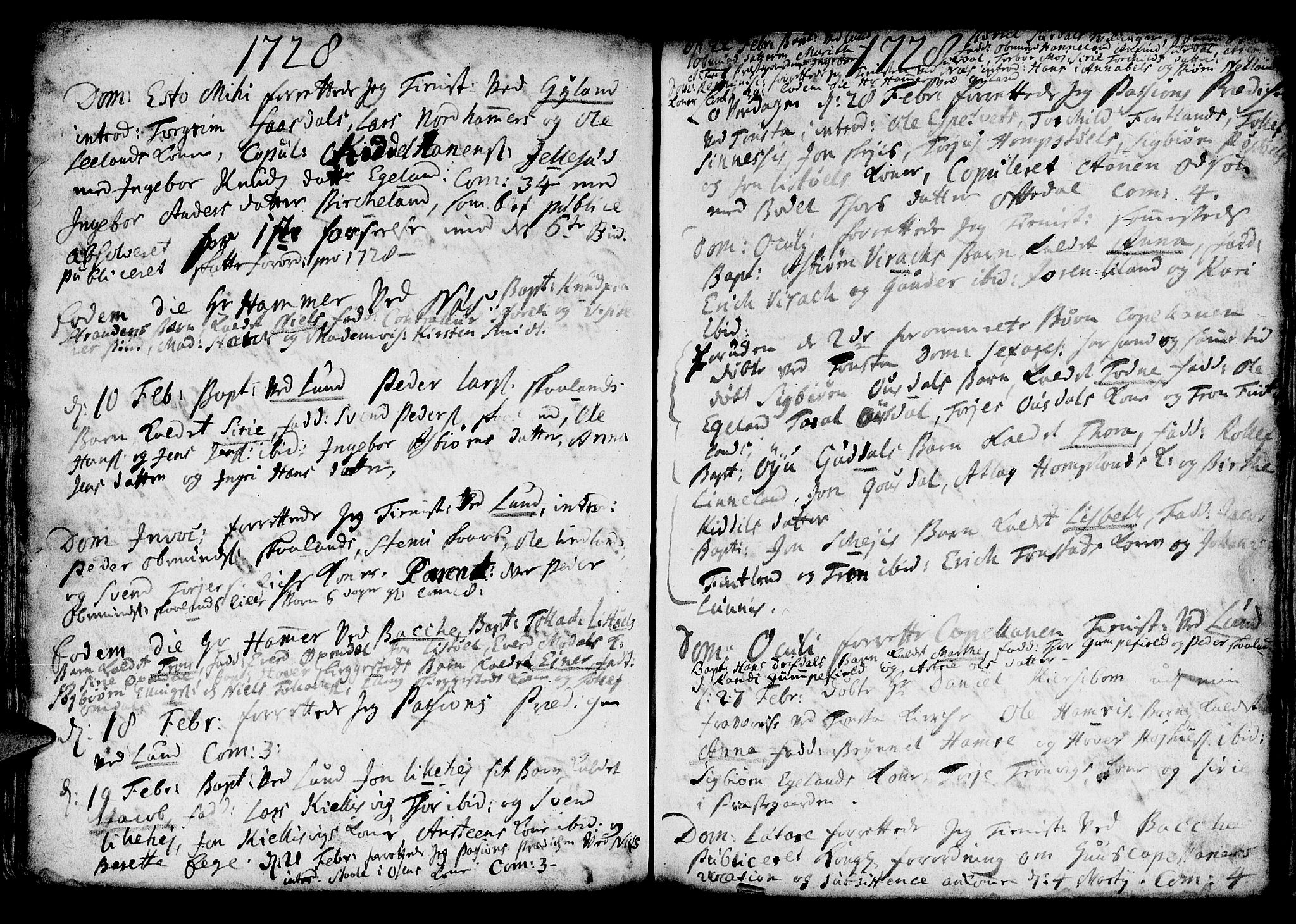 Lund sokneprestkontor, AV/SAST-A-101809/S06/L0001: Parish register (official) no. A 1, 1724-1737