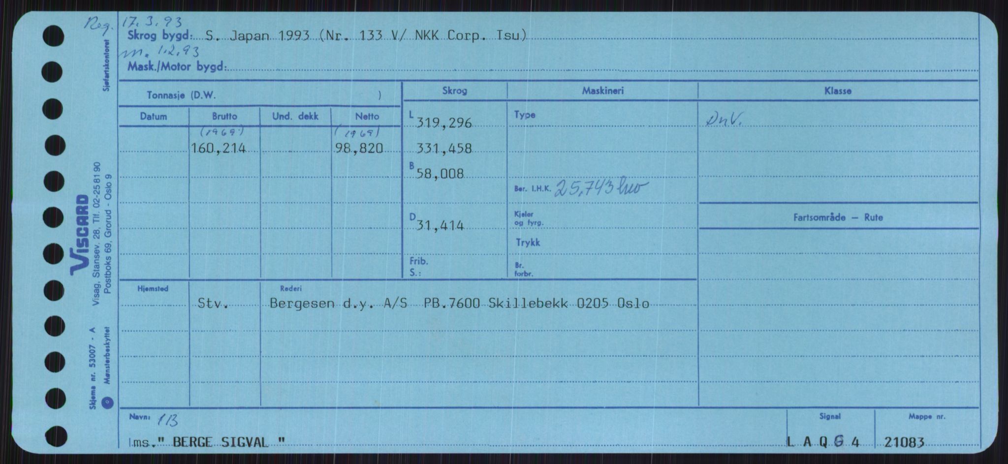 Sjøfartsdirektoratet med forløpere, Skipsmålingen, RA/S-1627/H/Ha/L0001/0001: Fartøy, A-Eig / Fartøy A-Bjøn, p. 809