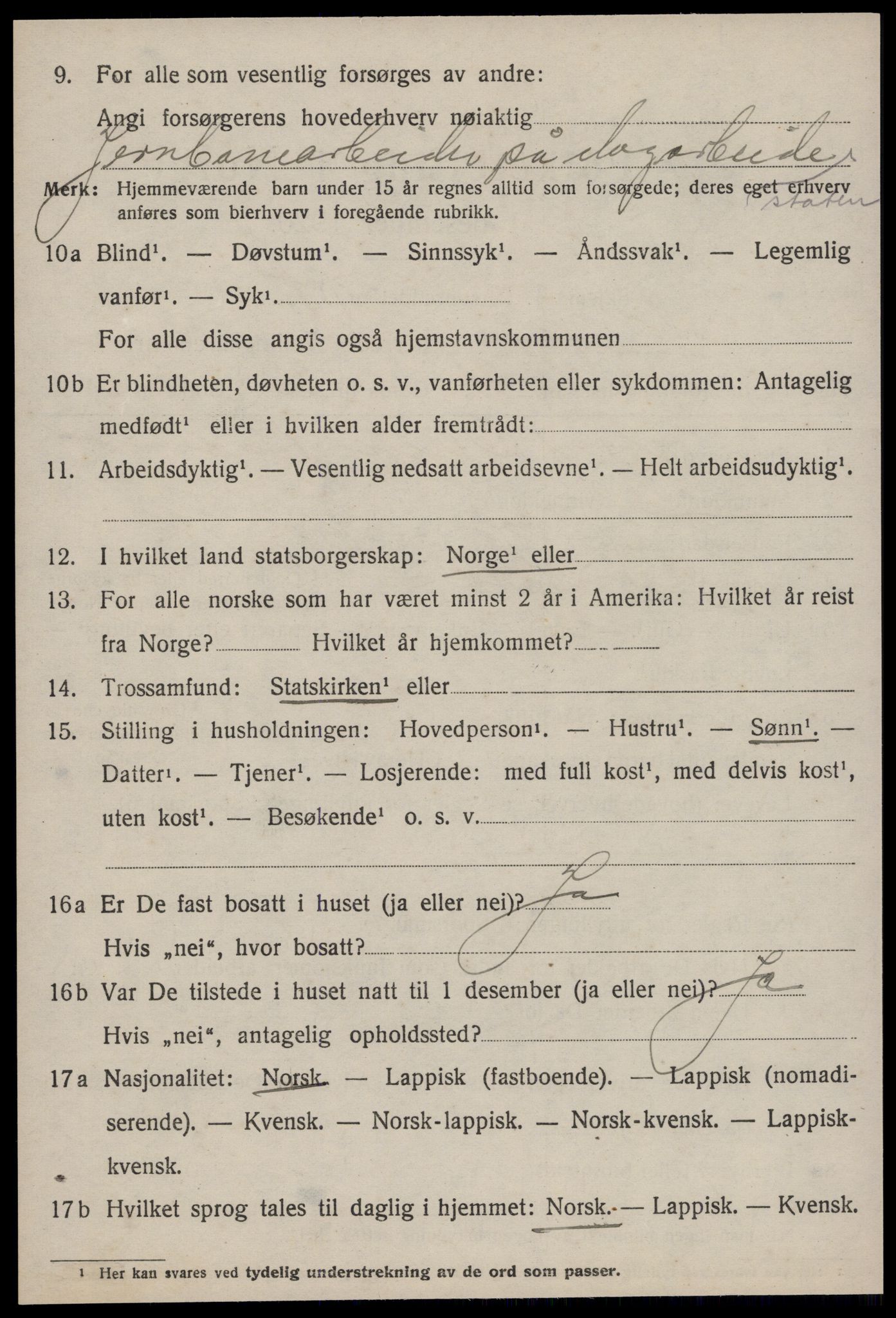 SAT, 1920 census for Singsås, 1920, p. 1414