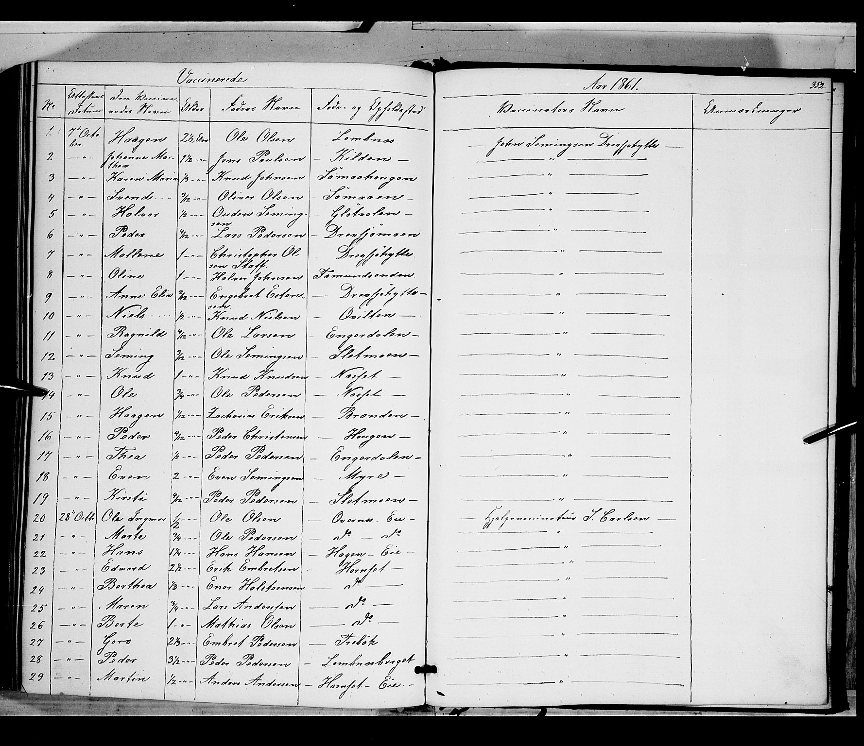 Rendalen prestekontor, SAH/PREST-054/H/Ha/Haa/L0005: Parish register (official) no. 5, 1853-1866, p. 352