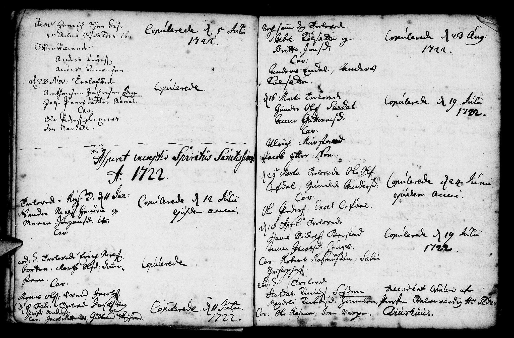 Davik sokneprestembete, AV/SAB-A-79701/H/Haa/Haaa/L0001: Parish register (official) no. A 1, 1710-1742, p. 16