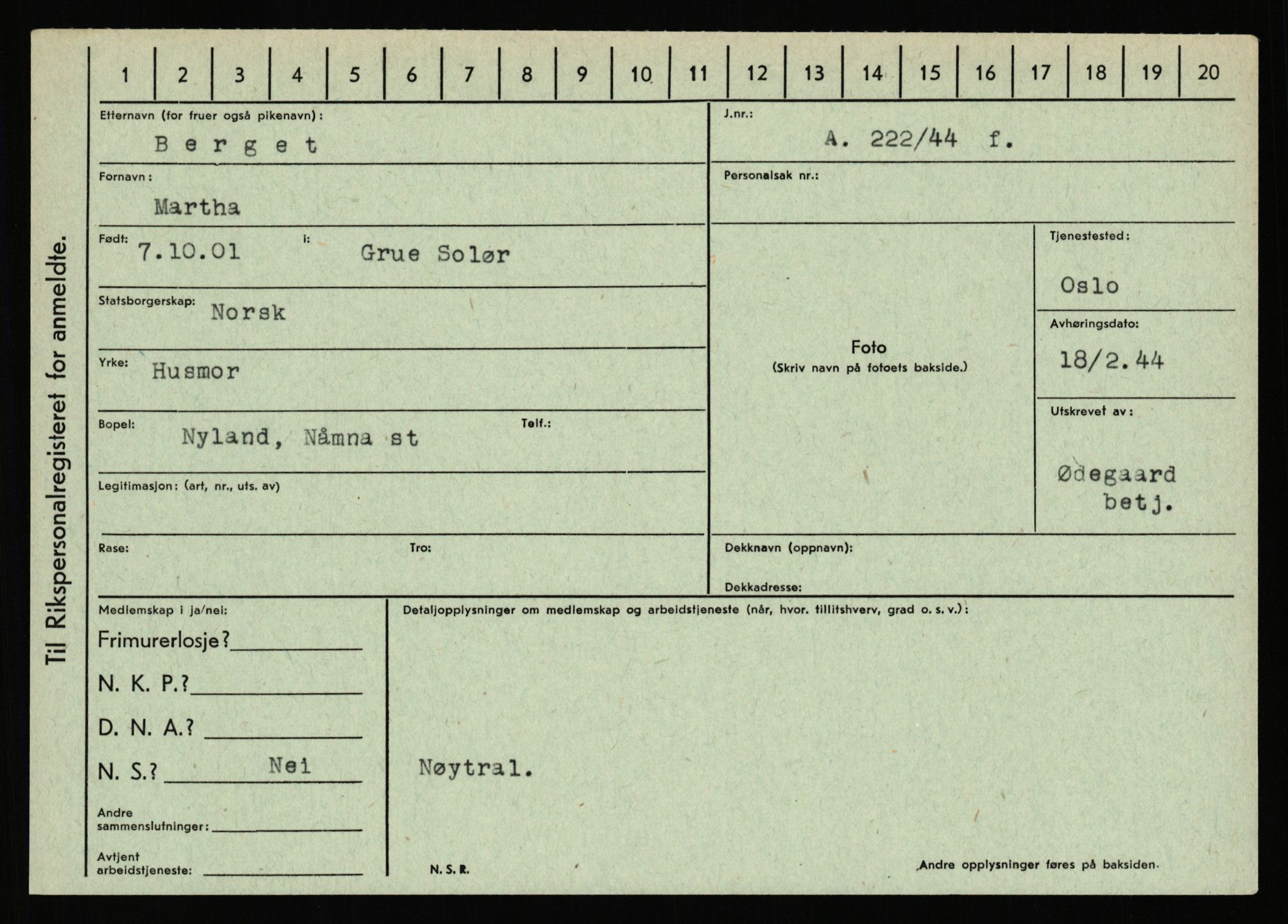 Statspolitiet - Hovedkontoret / Osloavdelingen, AV/RA-S-1329/C/Ca/L0002: Arneberg - Brand, 1943-1945, p. 2677