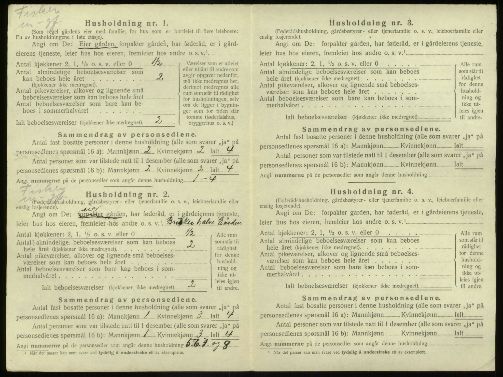 SAB, 1920 census for Sør-Vågsøy, 1920, p. 158