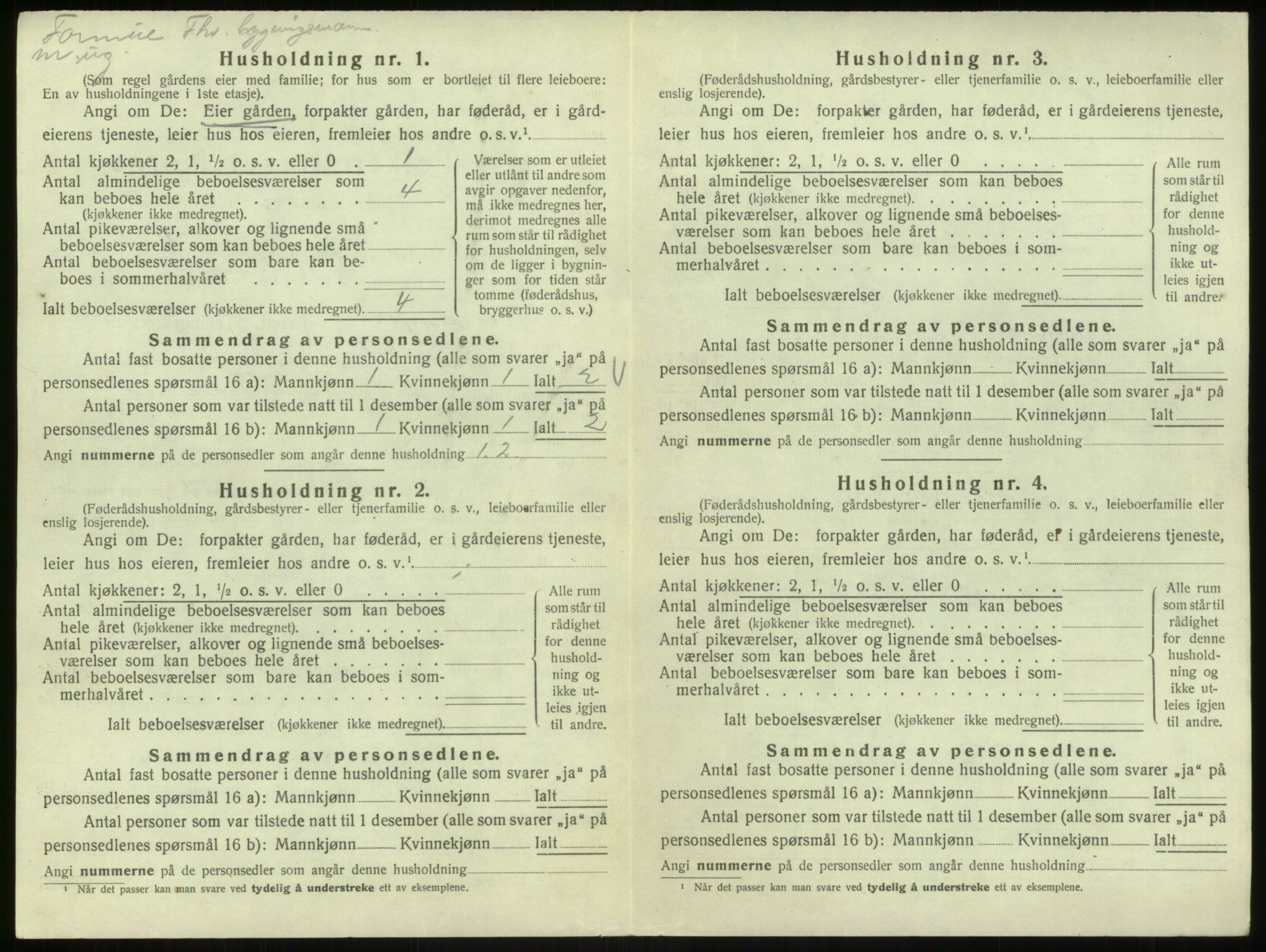 SAB, 1920 census for Hosanger, 1920, p. 684