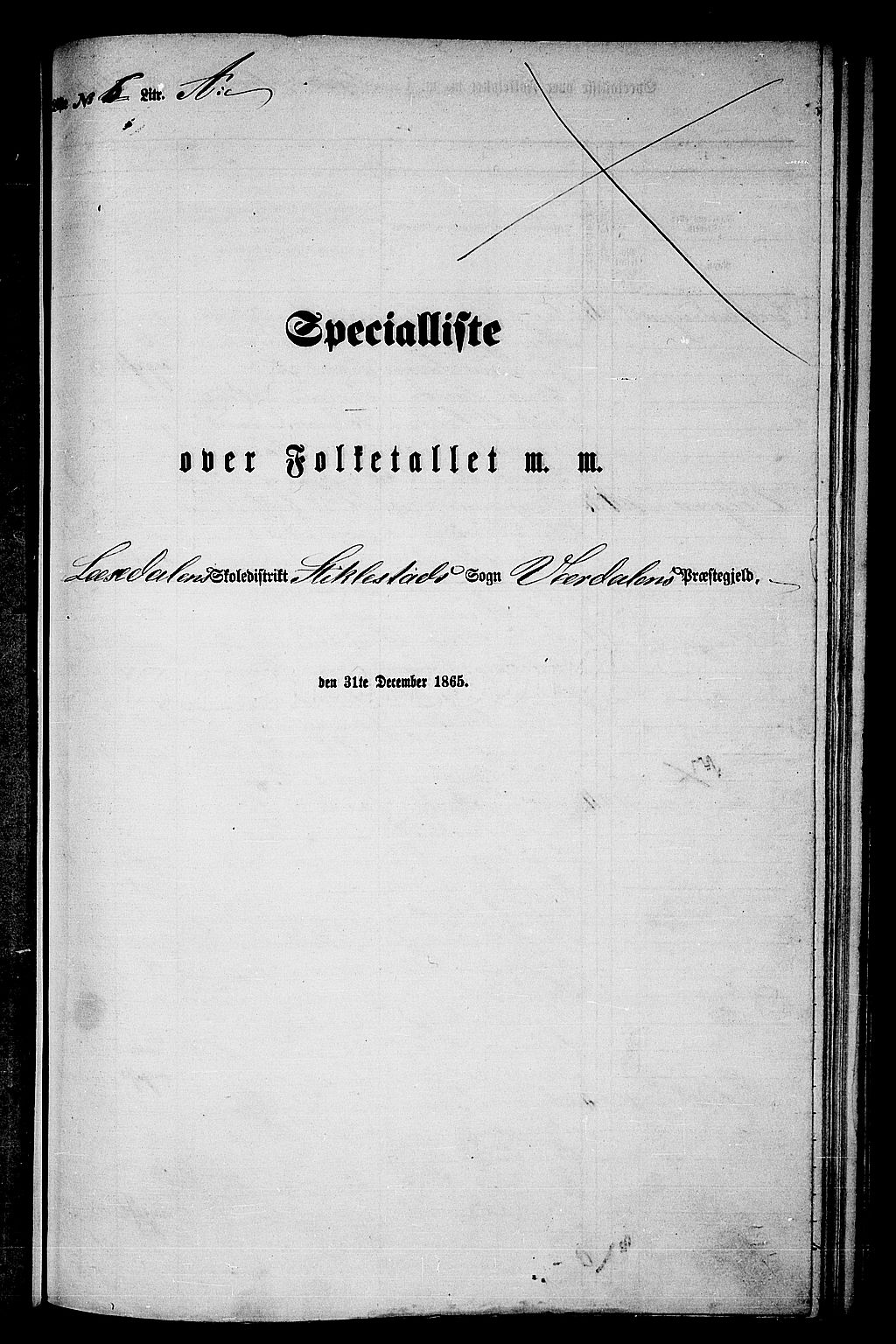 RA, 1865 census for Verdal, 1865, p. 126