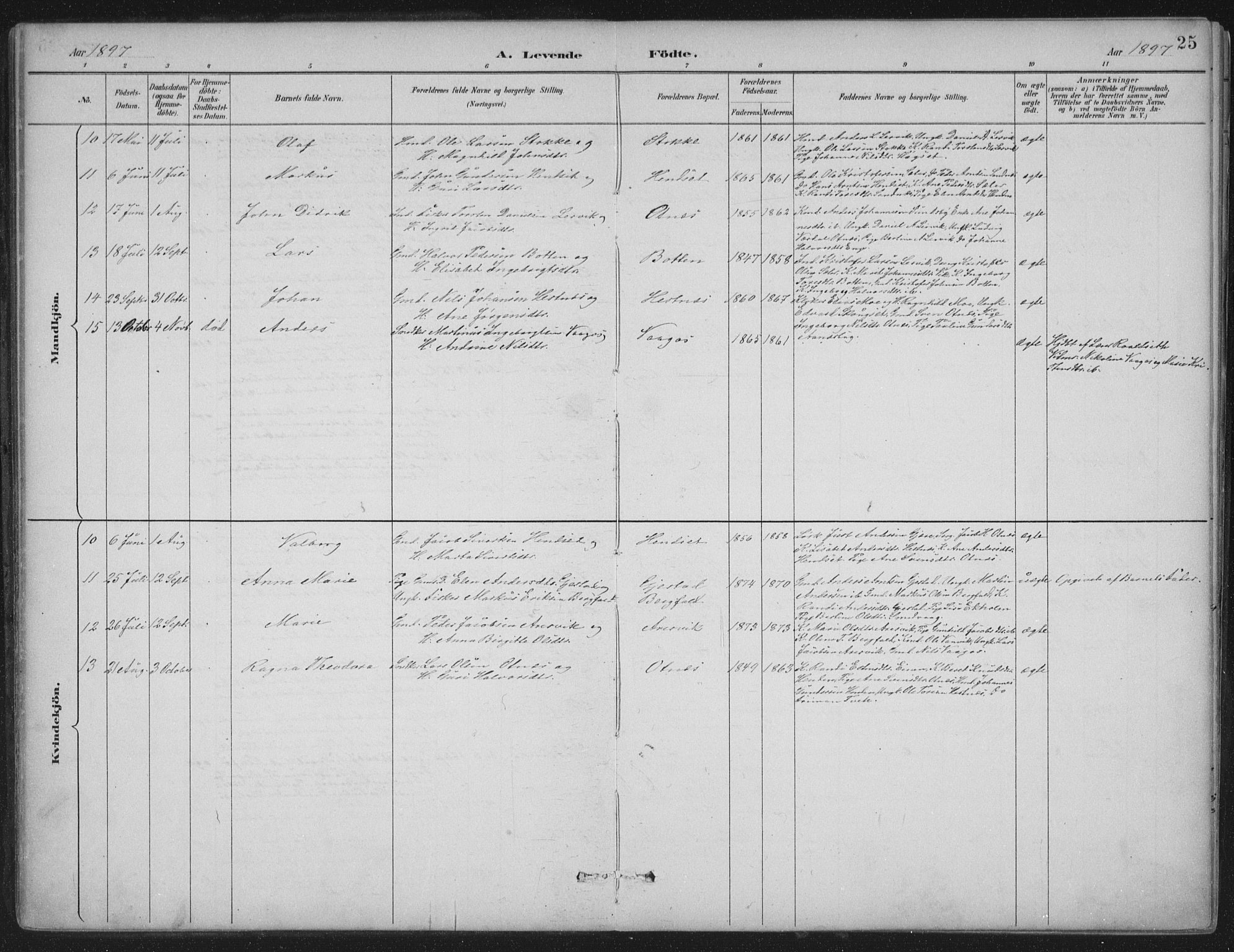 Ministerialprotokoller, klokkerbøker og fødselsregistre - Møre og Romsdal, AV/SAT-A-1454/580/L0925: Parish register (official) no. 580A02, 1888-1913, p. 25