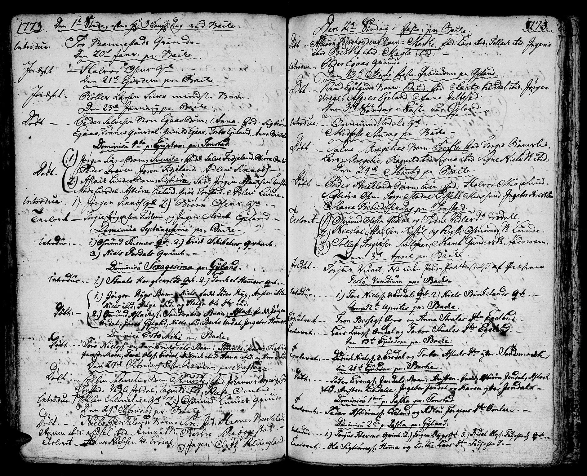 Bakke sokneprestkontor, AV/SAK-1111-0002/F/Fa/Faa/L0001: Parish register (official) no. A 1, 1741-1780, p. 198