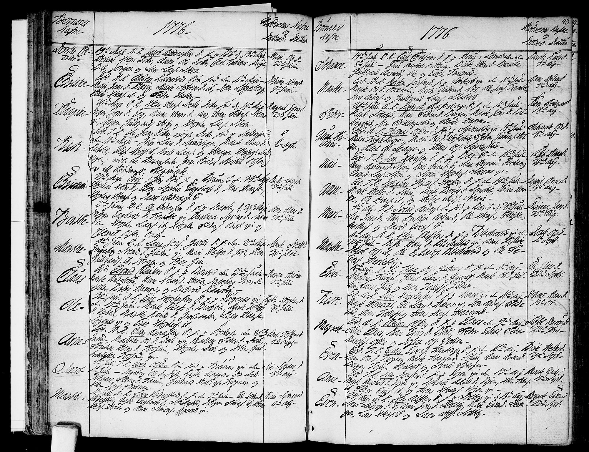 Asker prestekontor Kirkebøker, SAO/A-10256a/F/Fa/L0003: Parish register (official) no. I 3, 1767-1807, p. 48