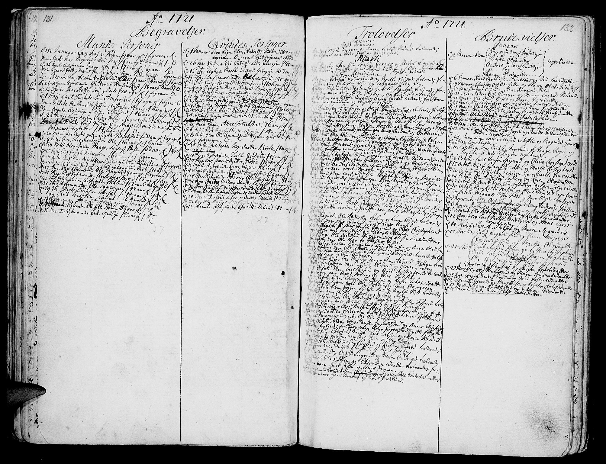 Vang prestekontor, Hedmark, AV/SAH-PREST-008/H/Ha/Haa/L0002A: Parish register (official) no. 2A, 1713-1733, p. 131-132