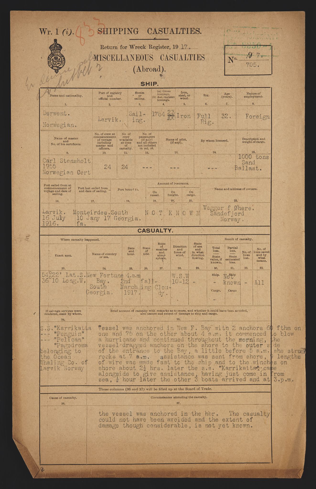 Sjøfartsdirektoratet med forløpere, skipsmapper slettede skip, AV/RA-S-4998/F/Fa/L0238: --, 1868-1925, p. 112