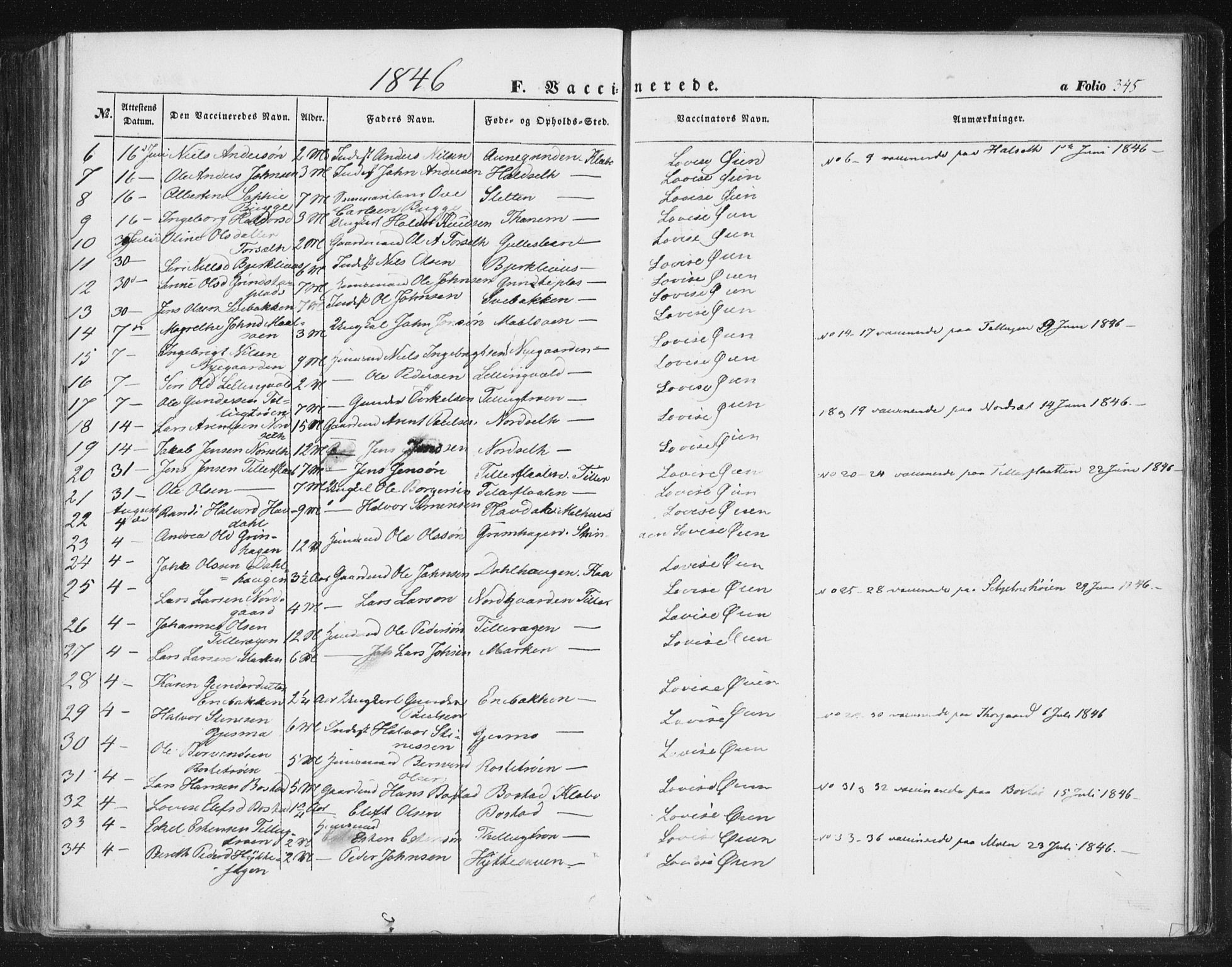 Ministerialprotokoller, klokkerbøker og fødselsregistre - Sør-Trøndelag, SAT/A-1456/618/L0441: Parish register (official) no. 618A05, 1843-1862, p. 345