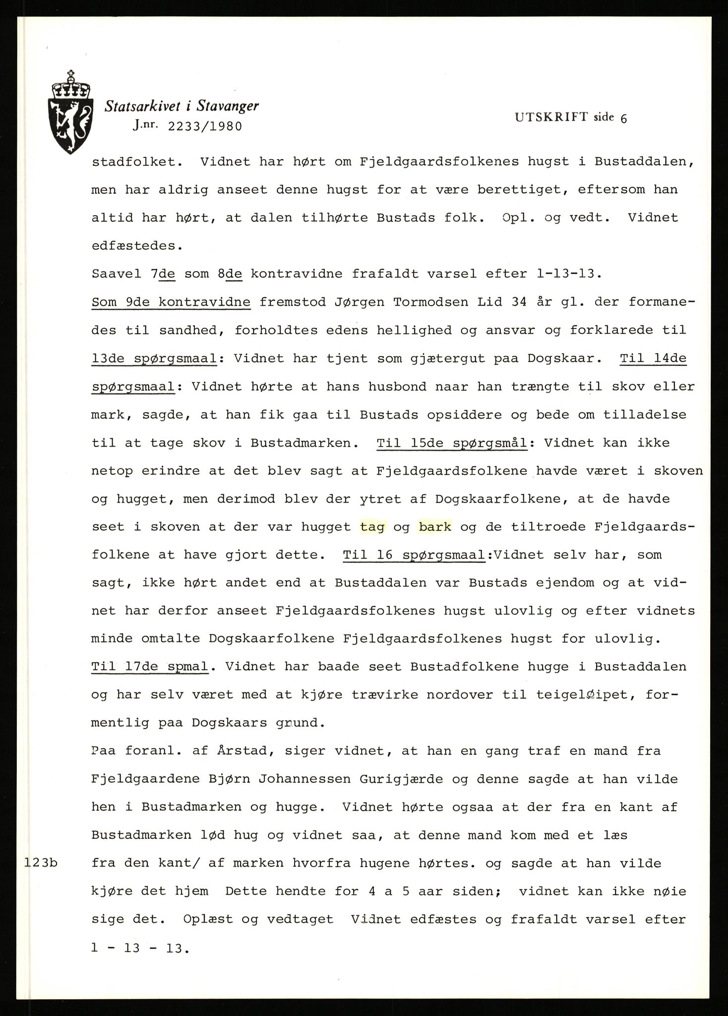 Statsarkivet i Stavanger, AV/SAST-A-101971/03/Y/Yj/L0001: Avskrifter sortert etter gårdsnavn: Abeland - Alvs-Eike, 1750-1930, p. 173