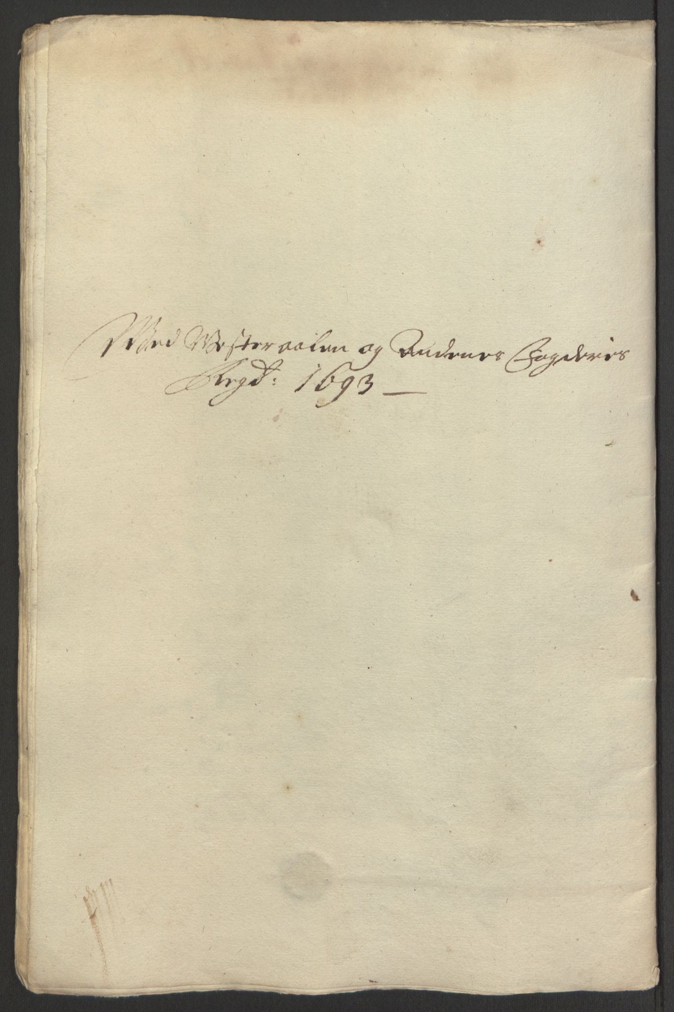 Rentekammeret inntil 1814, Reviderte regnskaper, Fogderegnskap, RA/EA-4092/R67/L4676: Fogderegnskap Vesterålen, Andenes og Lofoten, 1691-1693, p. 261