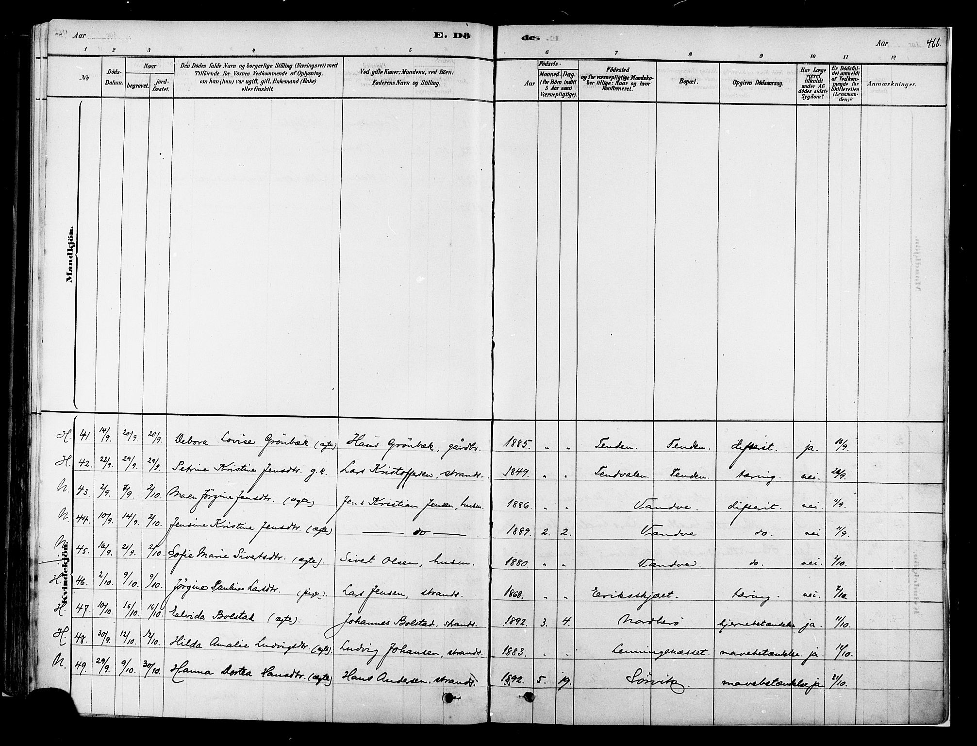 Ministerialprotokoller, klokkerbøker og fødselsregistre - Nordland, AV/SAT-A-1459/834/L0507: Parish register (official) no. 834A05, 1878-1892, p. 466