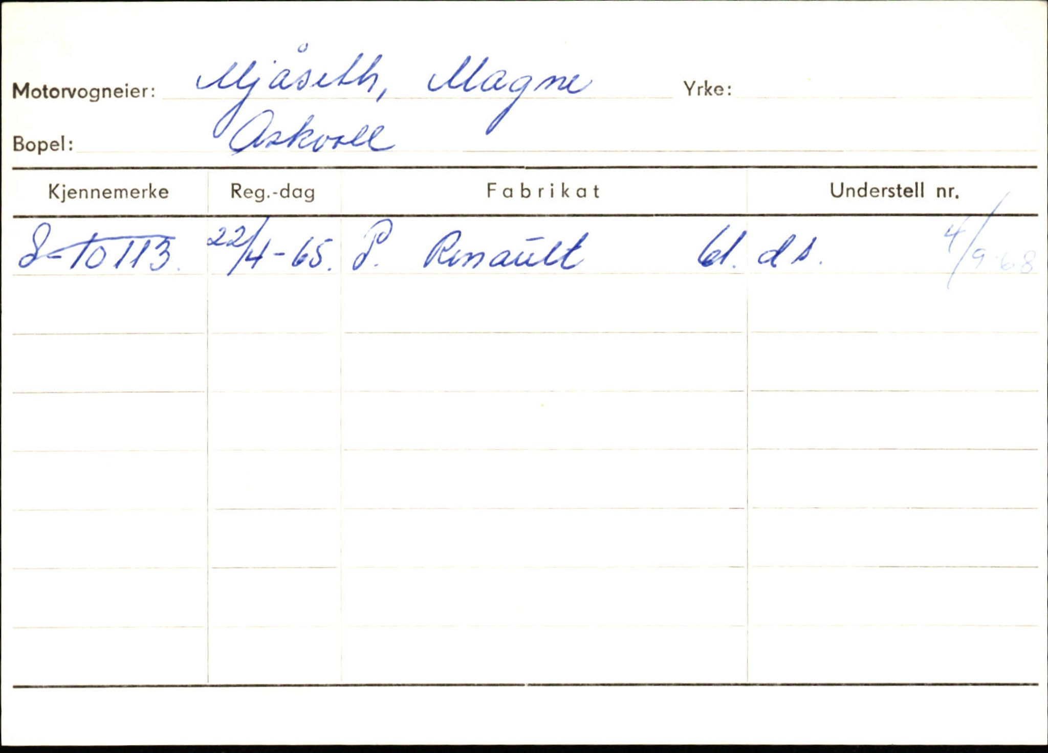 Statens vegvesen, Sogn og Fjordane vegkontor, AV/SAB-A-5301/4/F/L0132: Eigarregister Askvoll A-Å. Balestrand A-Å, 1945-1975, p. 860