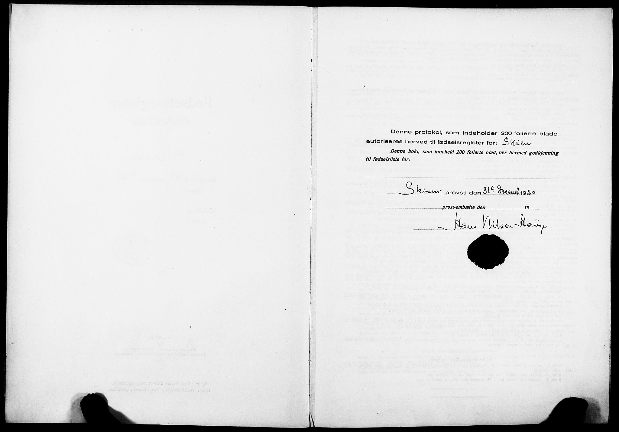 Skien kirkebøker, SAKO/A-302/J/Ja/L0002: Birth register no. 2, 1921-1927