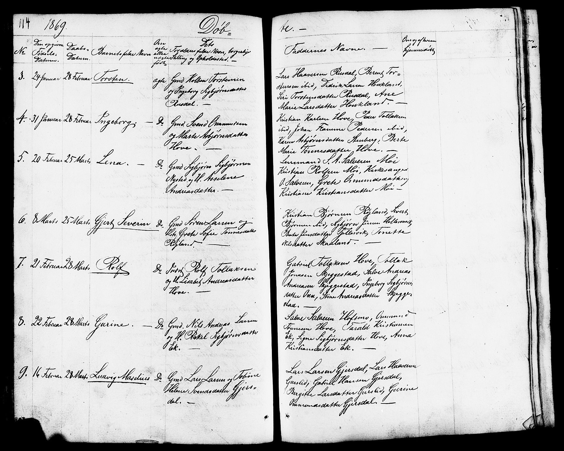 Lund sokneprestkontor, SAST/A-101809/S07/L0003: Parish register (copy) no. B 3, 1848-1885, p. 114