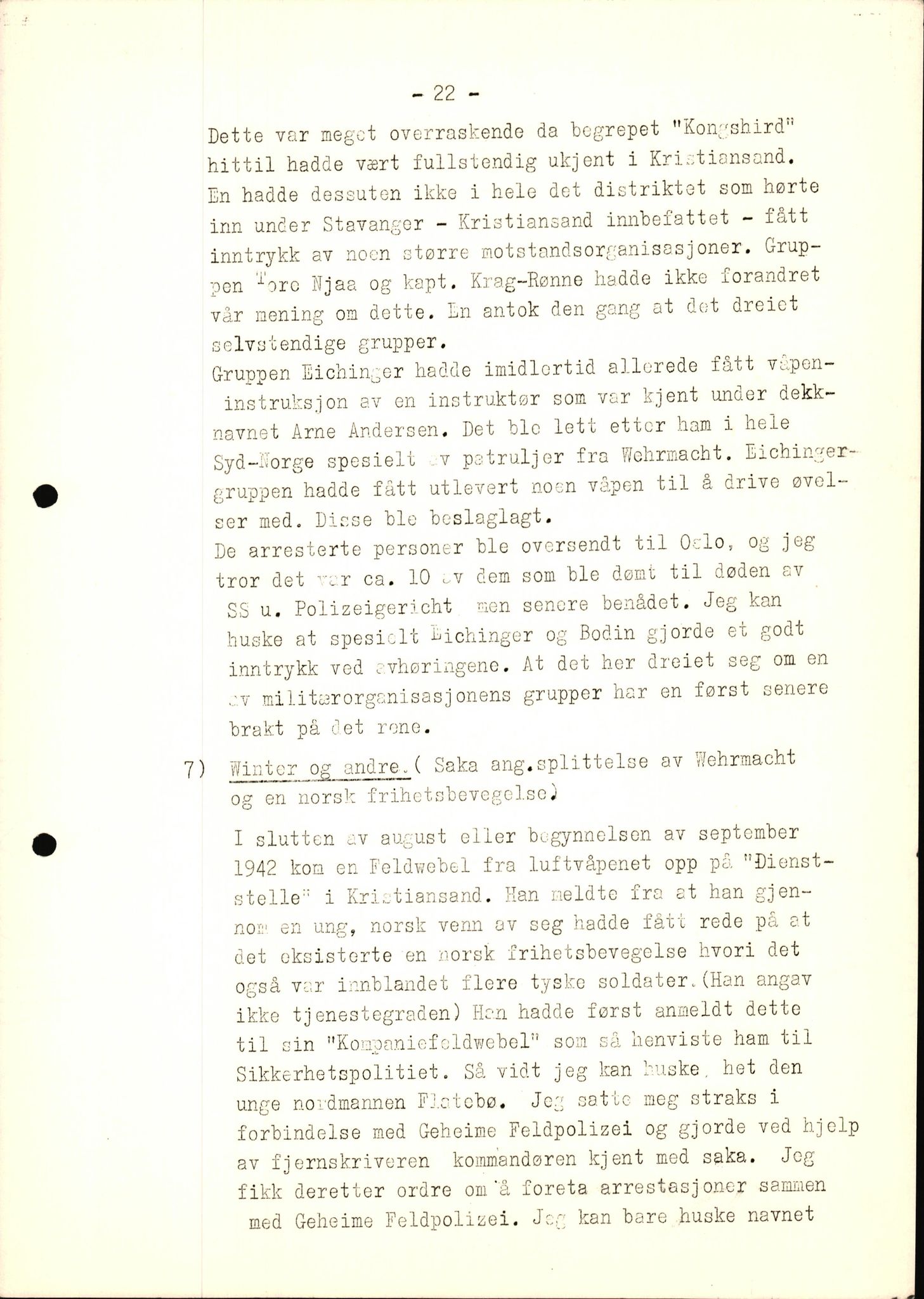 Rudolf Kerner - rapporter, AV/SAK-D/1272/F/L0001: Rapporter vedr. det tyske sikkerhetspolitiets aksjoner, 1946, p. 22
