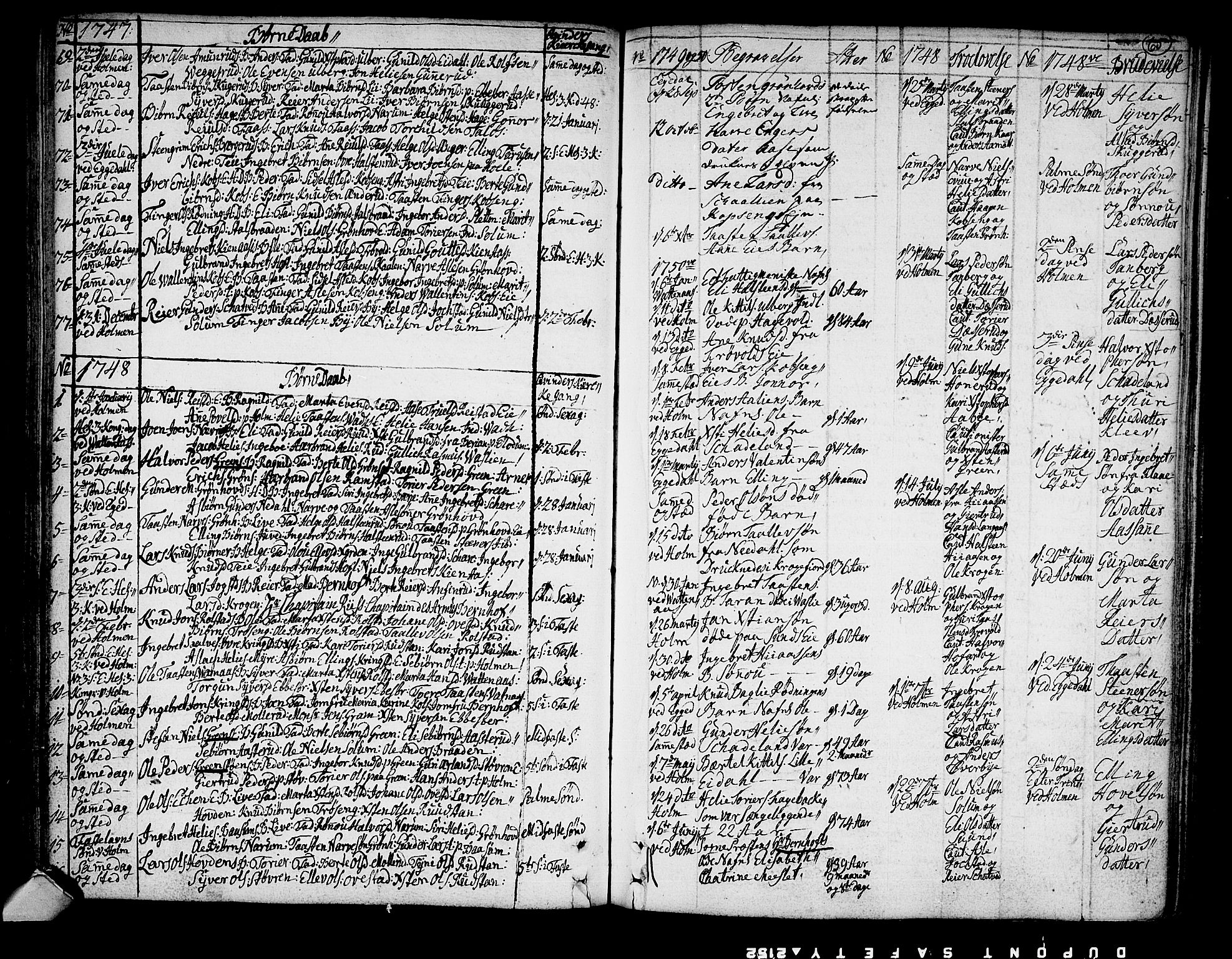 Sigdal kirkebøker, SAKO/A-245/F/Fa/L0001: Parish register (official) no. I 1, 1722-1777, p. 65