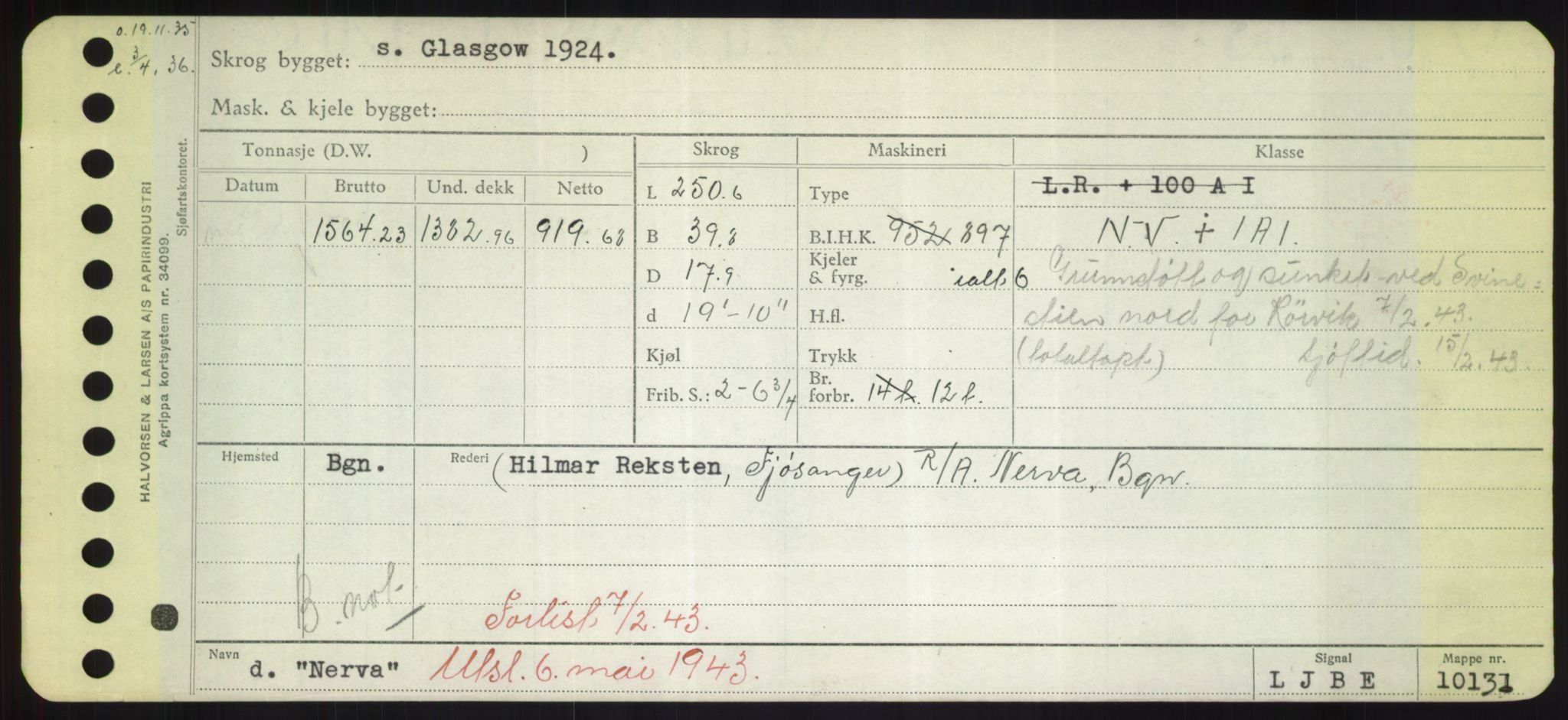 Sjøfartsdirektoratet med forløpere, Skipsmålingen, AV/RA-S-1627/H/Hd/L0026: Fartøy, N-Norhol, p. 139