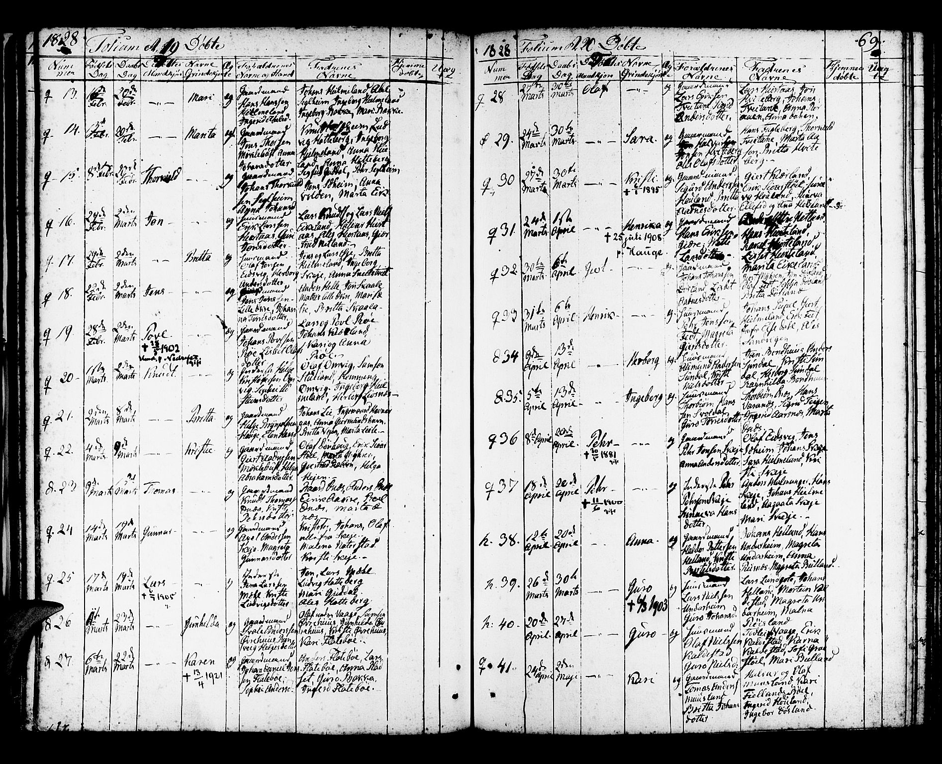 Kvinnherad sokneprestembete, SAB/A-76401/H/Haa: Parish register (official) no. A 5, 1811-1835, p. 69