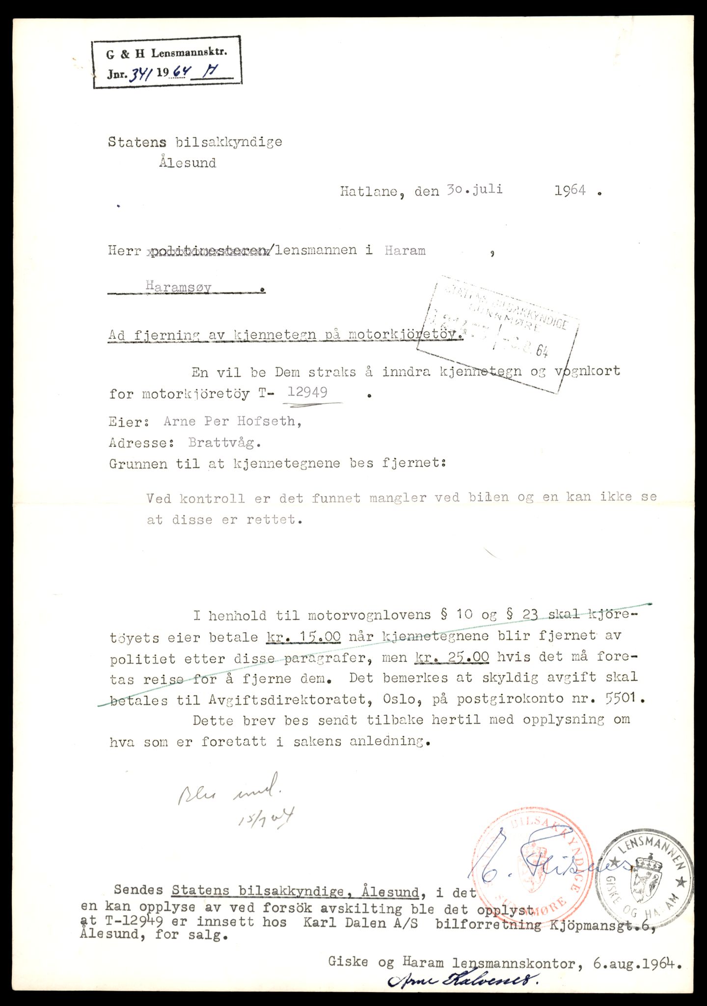 Møre og Romsdal vegkontor - Ålesund trafikkstasjon, AV/SAT-A-4099/F/Fe/L0036: Registreringskort for kjøretøy T 12831 - T 13030, 1927-1998, p. 1811