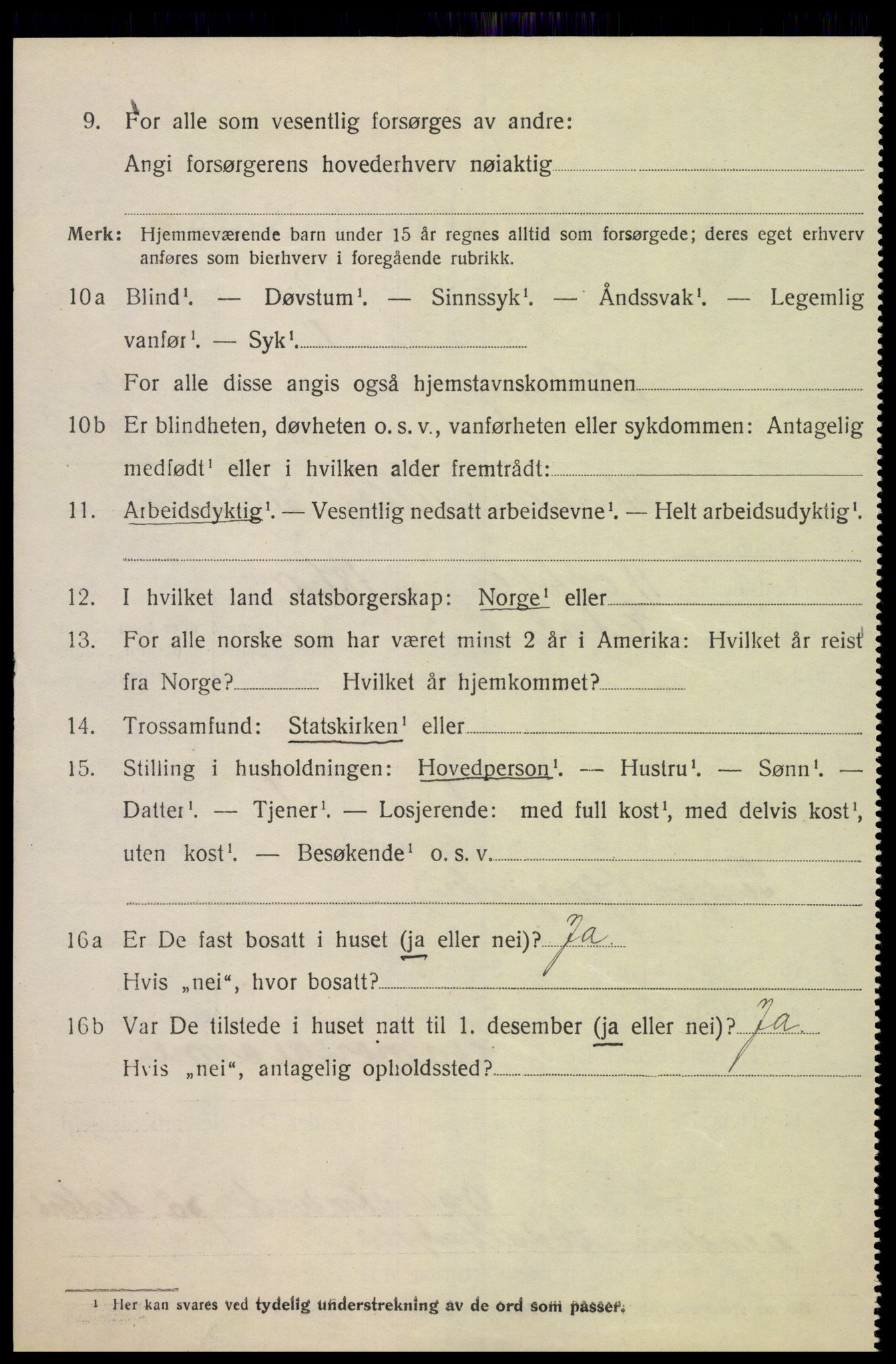 SAK, 1920 census for Oddernes, 1920, p. 8402