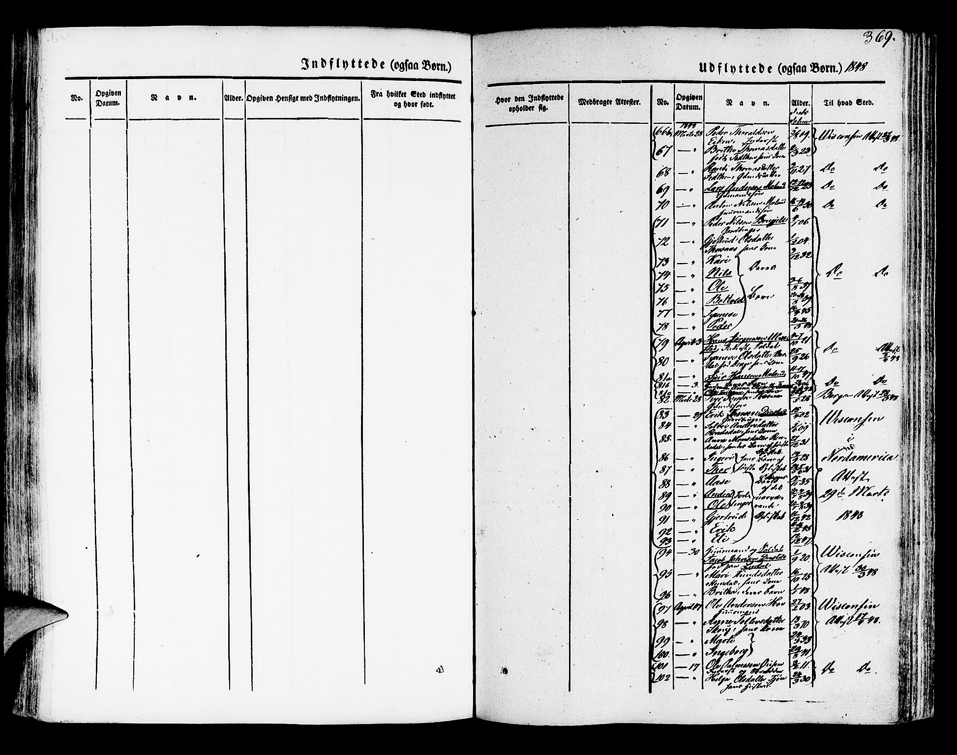 Leikanger sokneprestembete, AV/SAB-A-81001/H/Haa/Haaa/L0007: Parish register (official) no. A 7, 1838-1851, p. 369