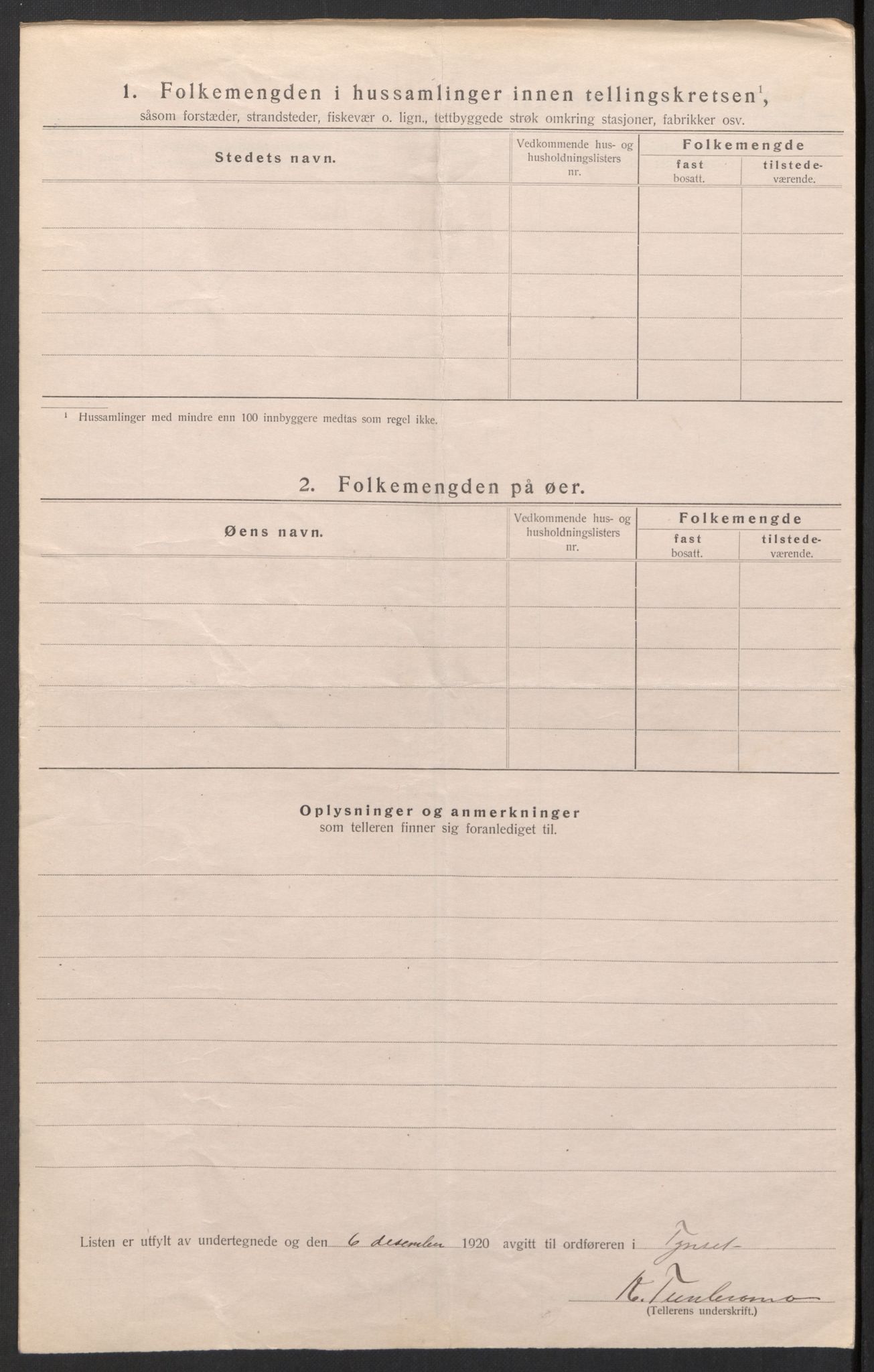 SAH, 1920 census for Tynset, 1920, p. 49