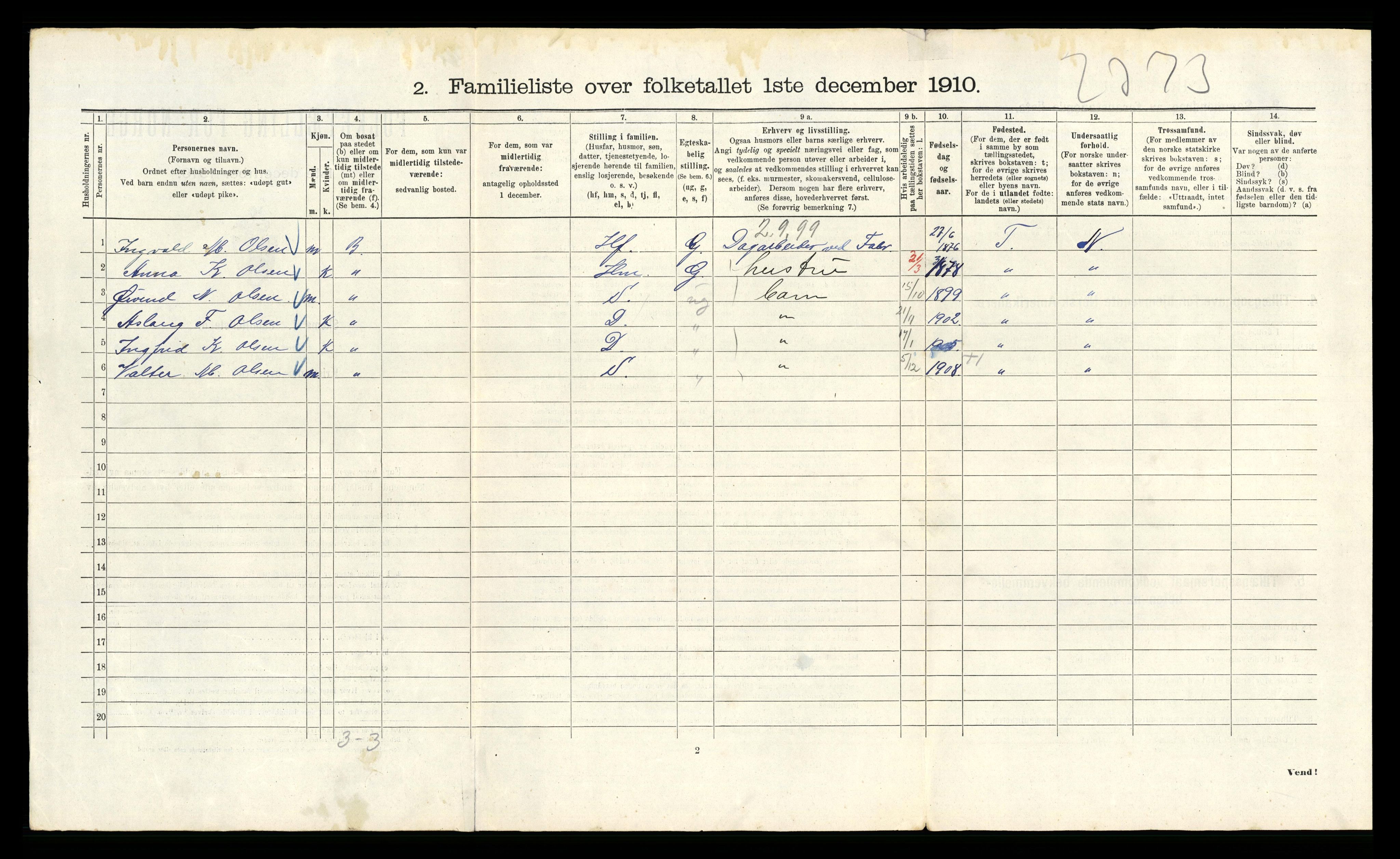 RA, 1910 census for Kristiania, 1910, p. 110694