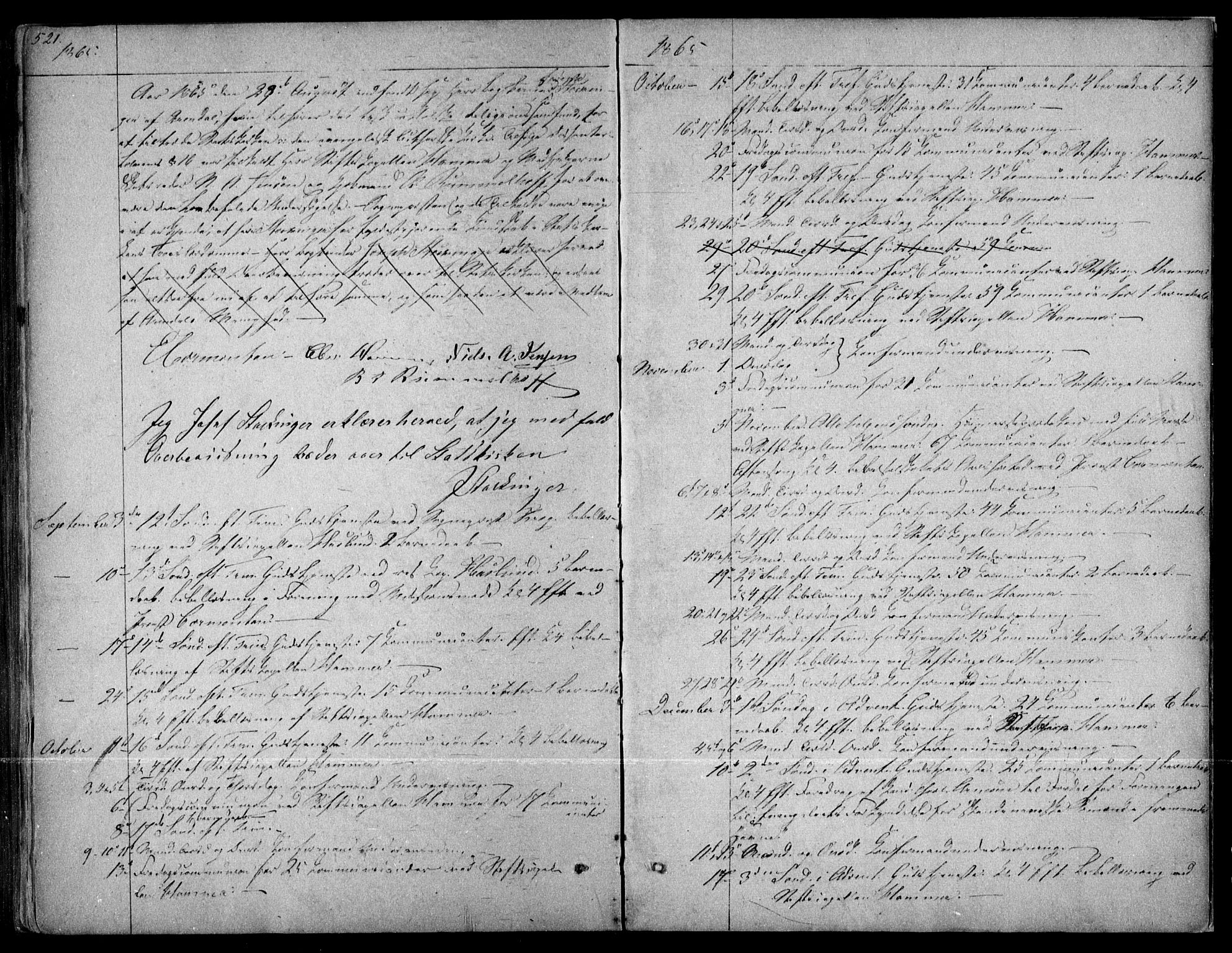 Arendal sokneprestkontor, Trefoldighet, AV/SAK-1111-0040/F/Fa/L0006: Parish register (official) no. A 6, 1855-1868, p. 521