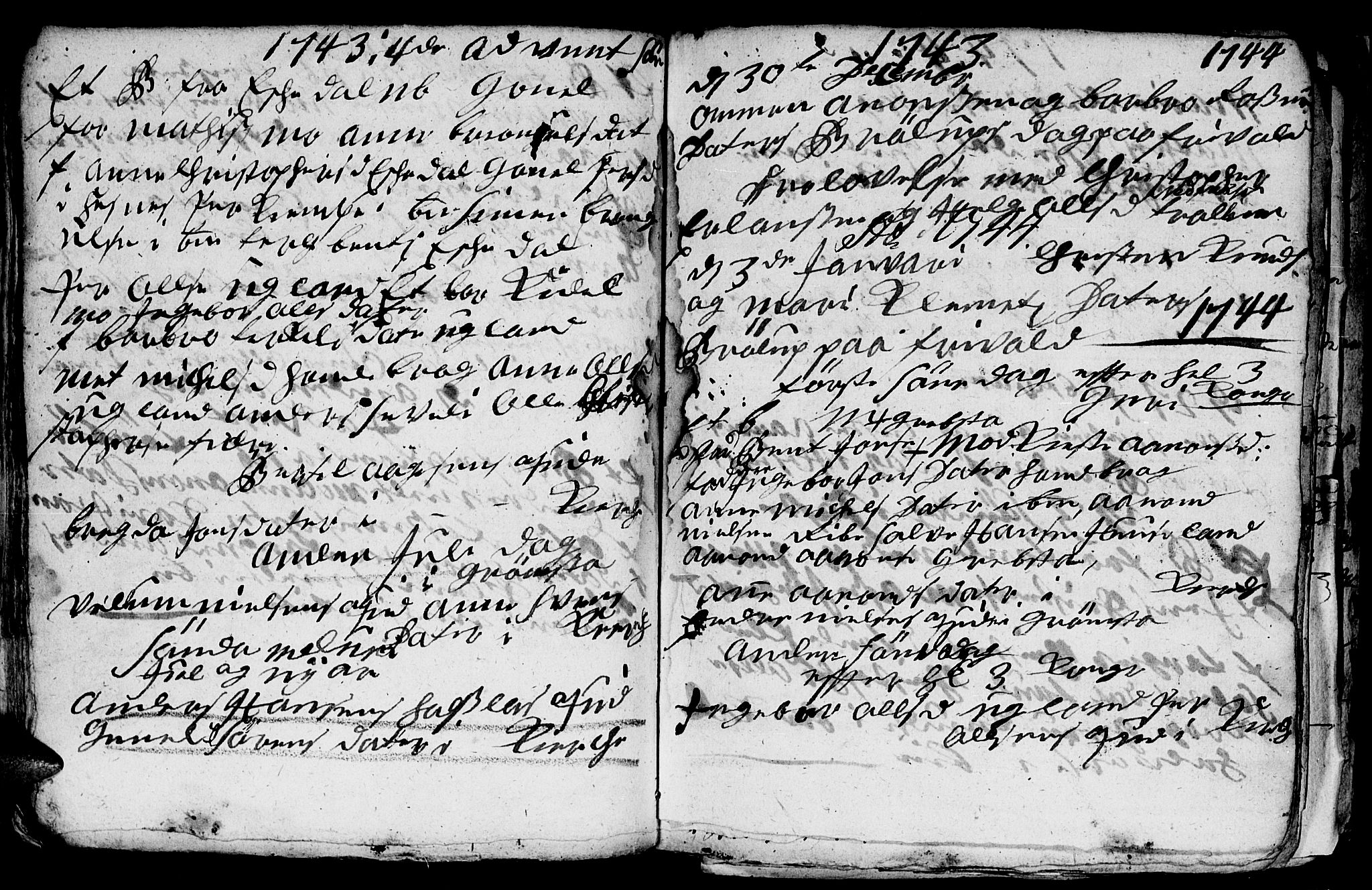 Fjære sokneprestkontor, SAK/1111-0011/F/Fb/L0001: Parish register (copy) no. B 1, 1732-1750, p. 108